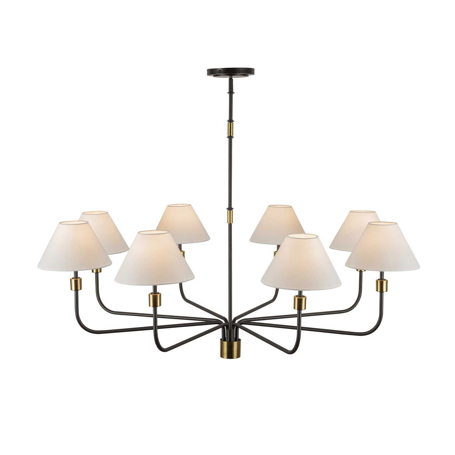 Artcraft Canada - AC12038BB - Eight Light Chandelier - Providence - Black, Brushed Brass