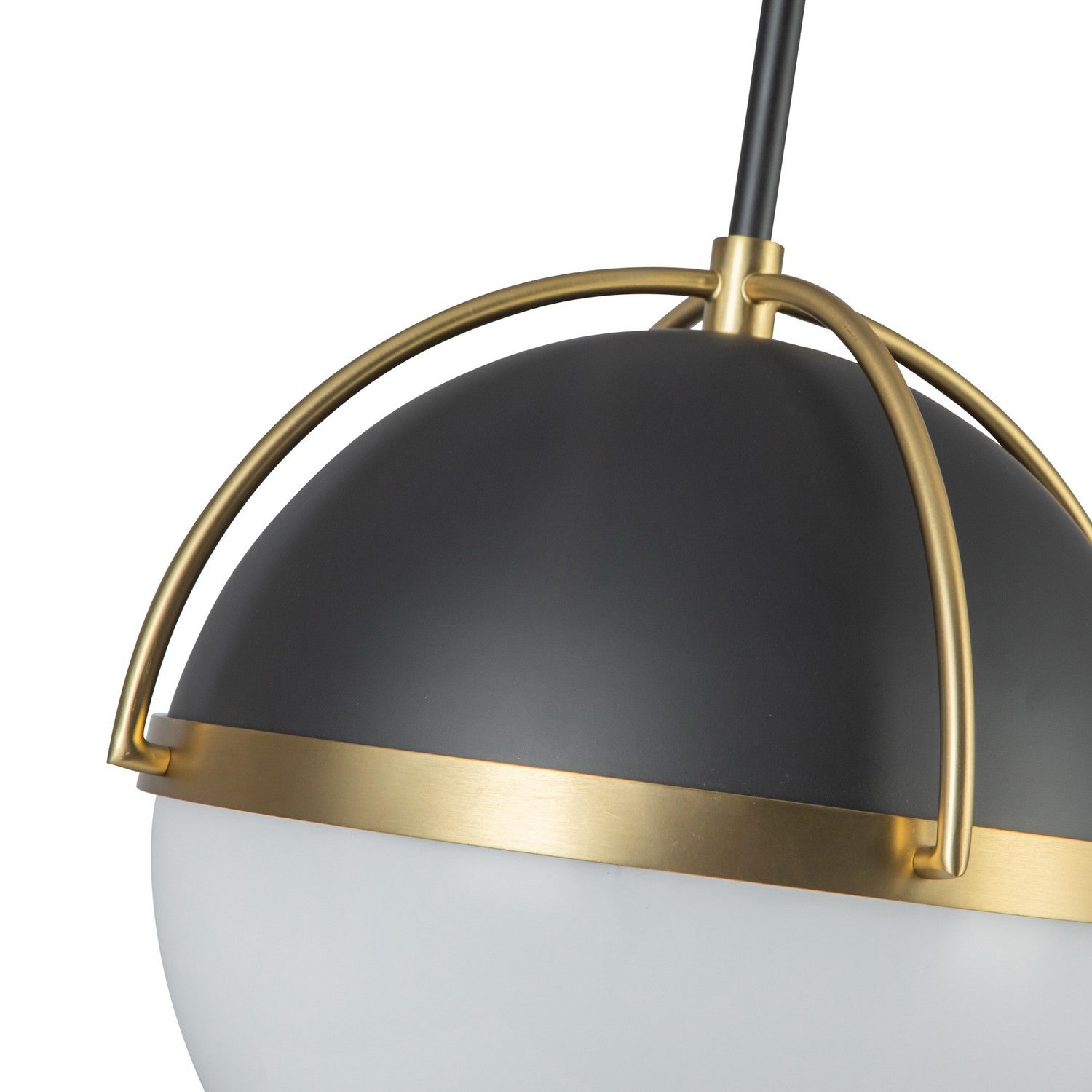 Artcraft Canada - AC12040BB - Une lumière Suspension - Dahlia - Noir, laiton brossé