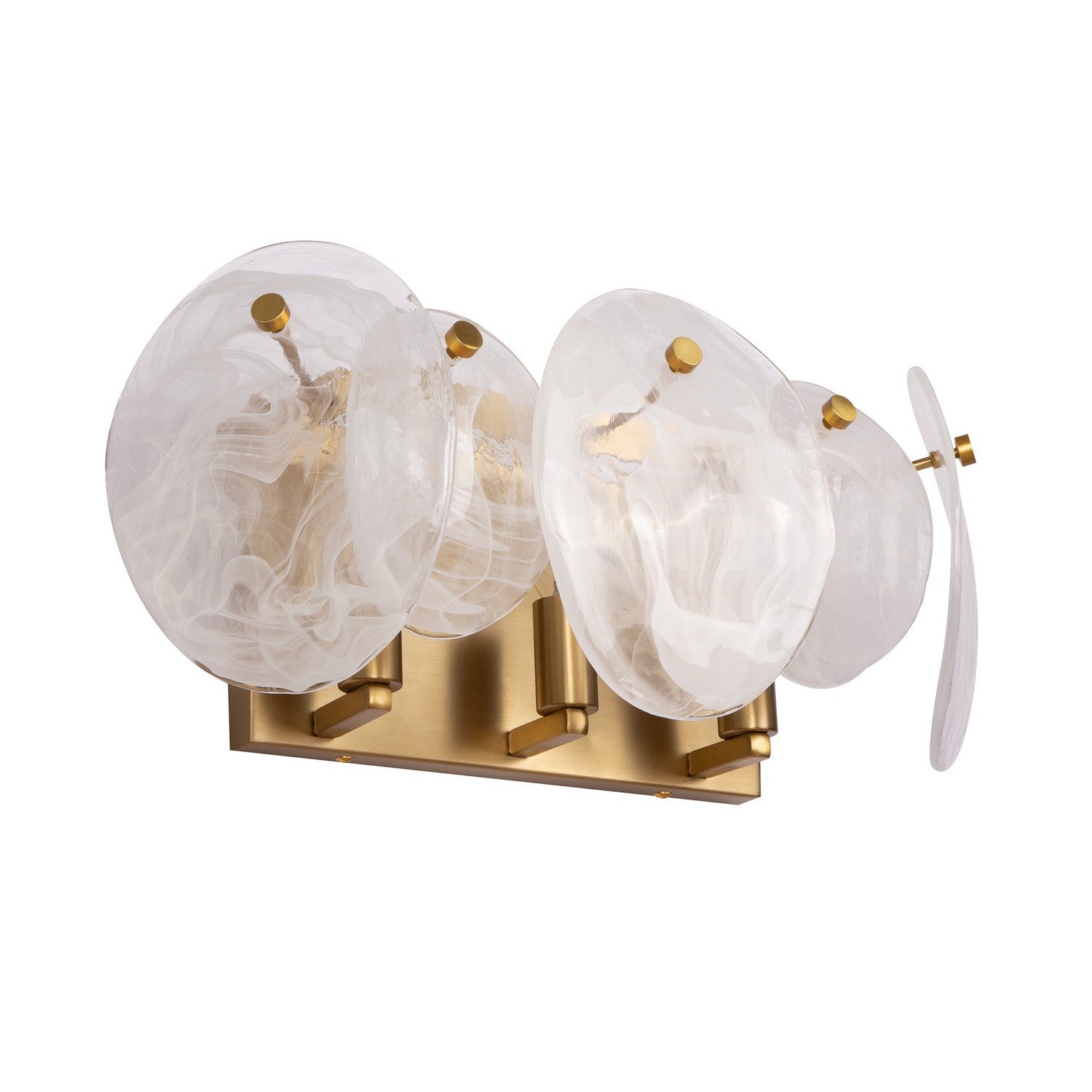 Artcraft Canada - AC12213BR - Meuble-lavabo à trois lumières - Lily - Laiton brossé