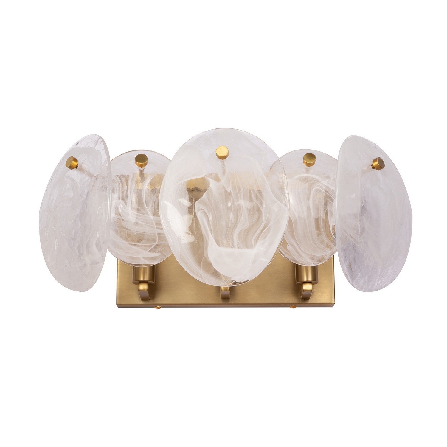 Artcraft Canada - AC12213BR - Meuble-lavabo à trois lumières - Lily - Laiton brossé