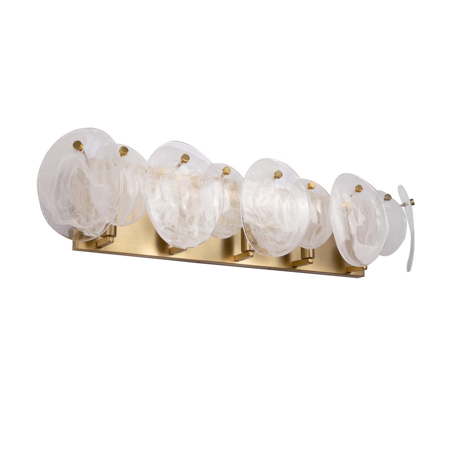 Artcraft Canada - AC12215BR - Meuble-lavabo à cinq lumières - Lily - Laiton brossé