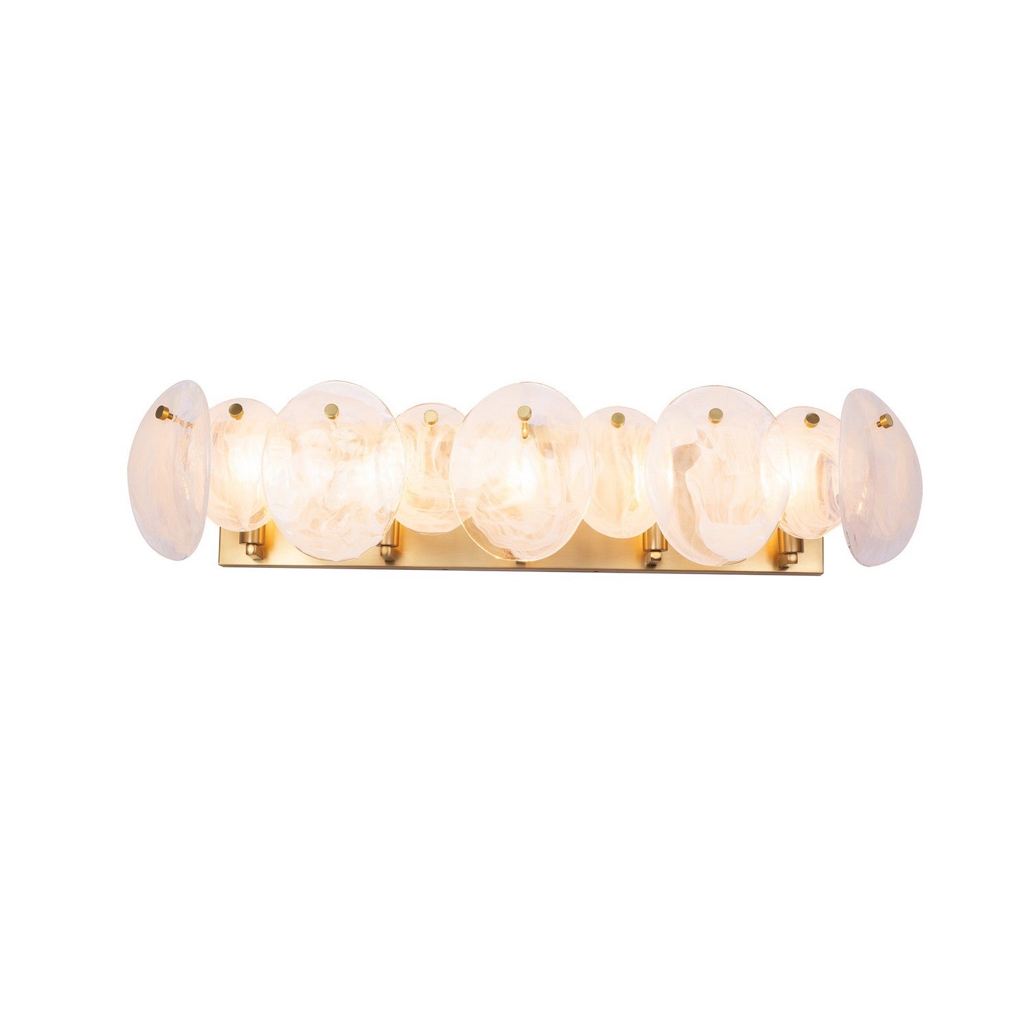 Artcraft Canada - AC12215BR - Meuble-lavabo à cinq lumières - Lily - Laiton brossé