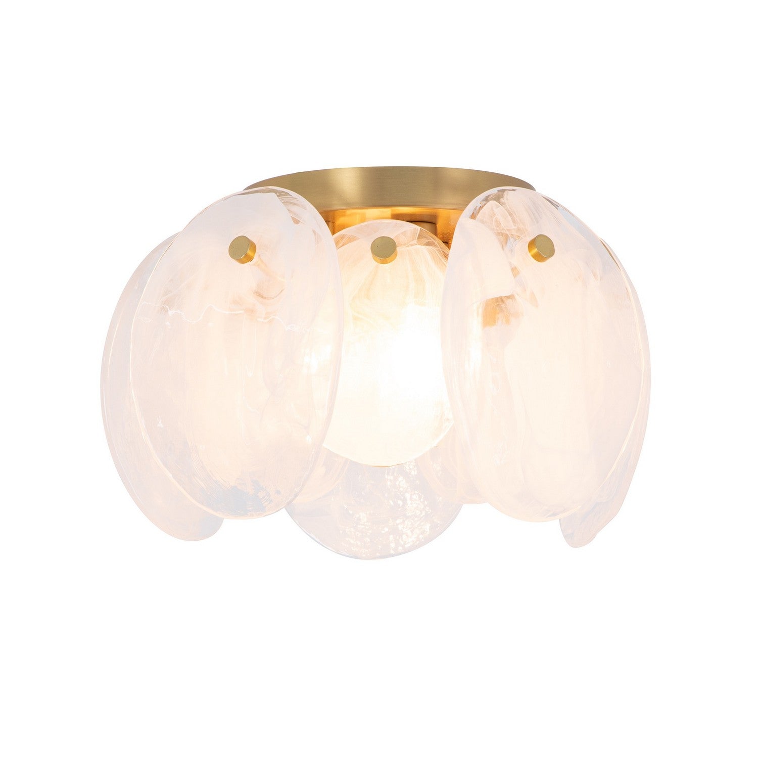 Artcraft Canada - AC12216BR - Semi-remorque à trois lumières Plafonnier - Lily - Laiton brossé