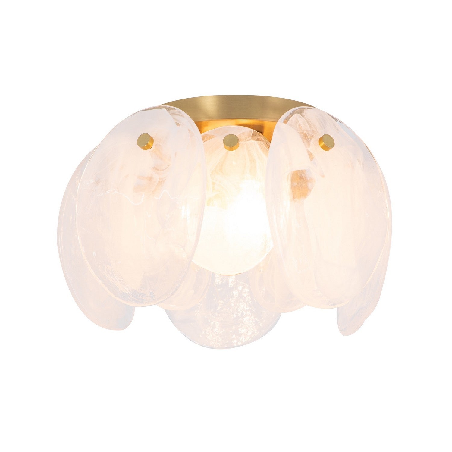 Artcraft Canada - AC12216BR - Semi-remorque à trois lumières Plafonnier - Lily - Laiton brossé