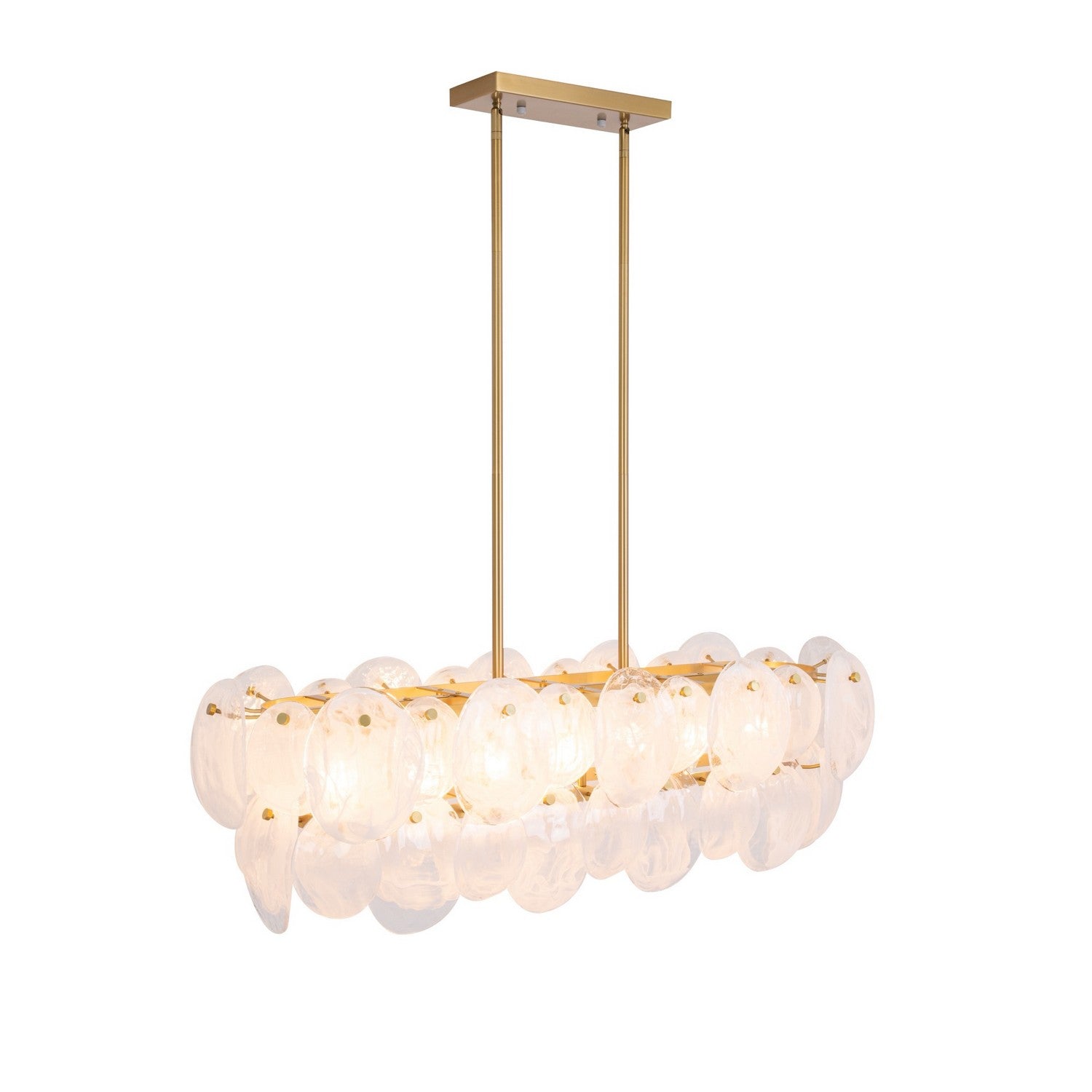 Artcraft Canada - AC12217BR - Seven Light Island Pendant - Lily - Brushed Brass