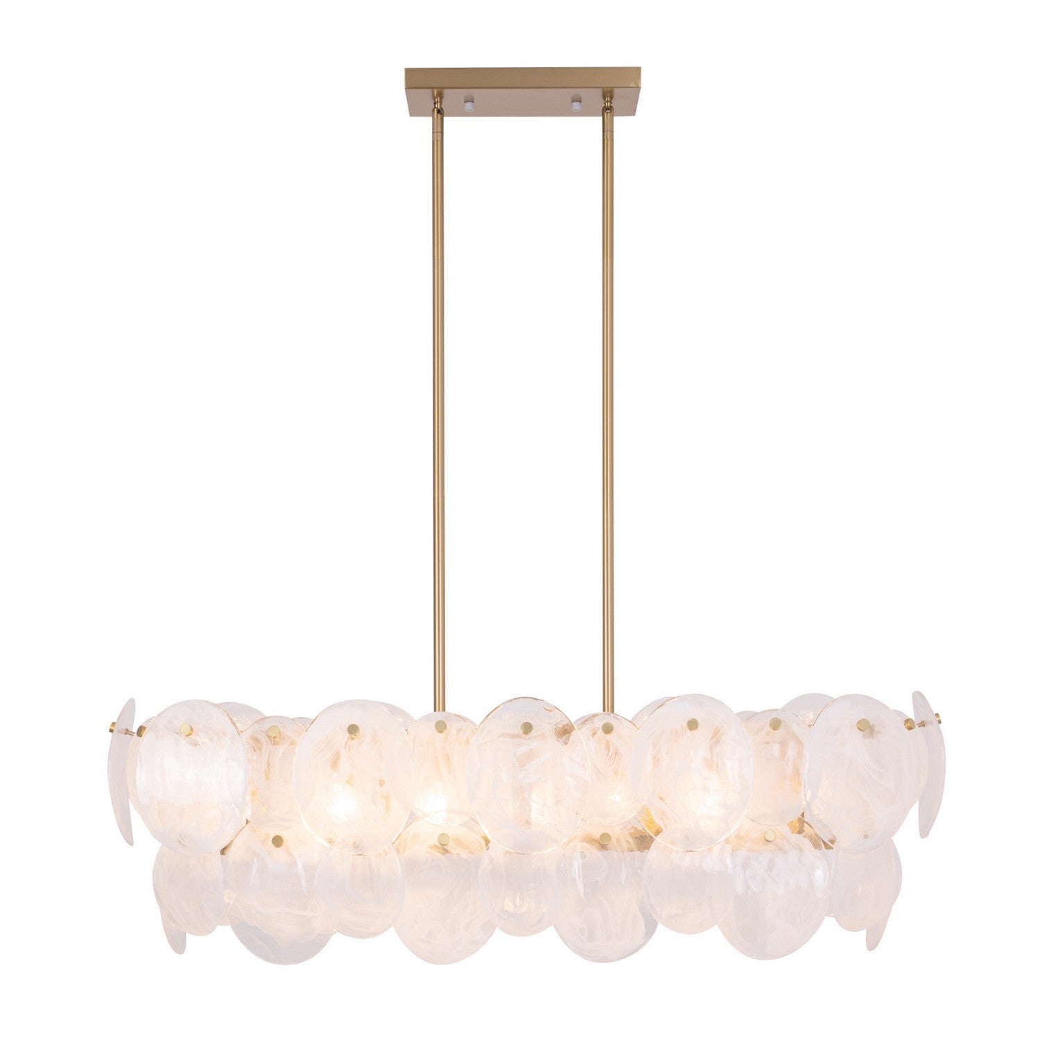 Artcraft Canada - AC12217BR - Seven Light Island Pendant - Lily - Brushed Brass