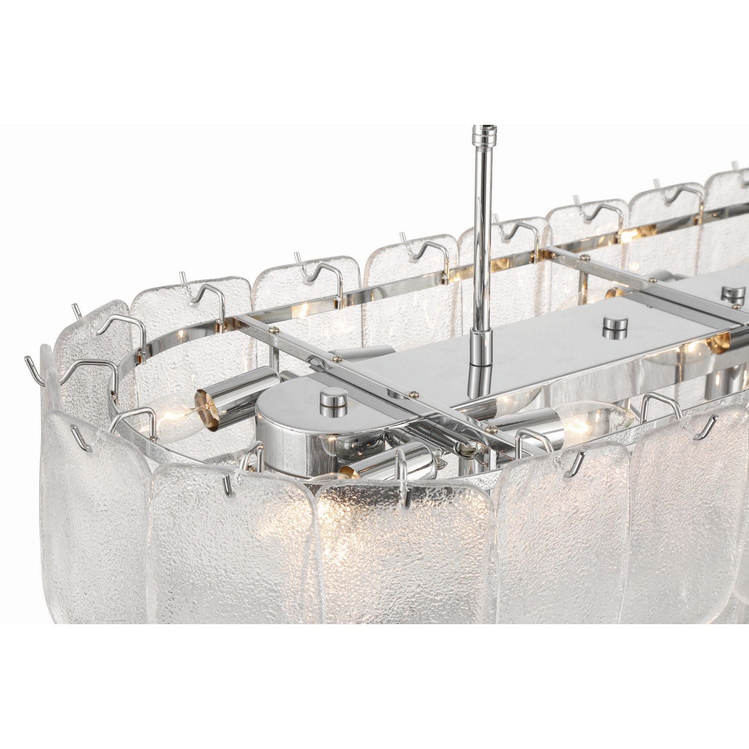 Artcraft Canada - AC12054CR - 12 Light Island Pendant - Bianca - Polished Nickel, Crystalline