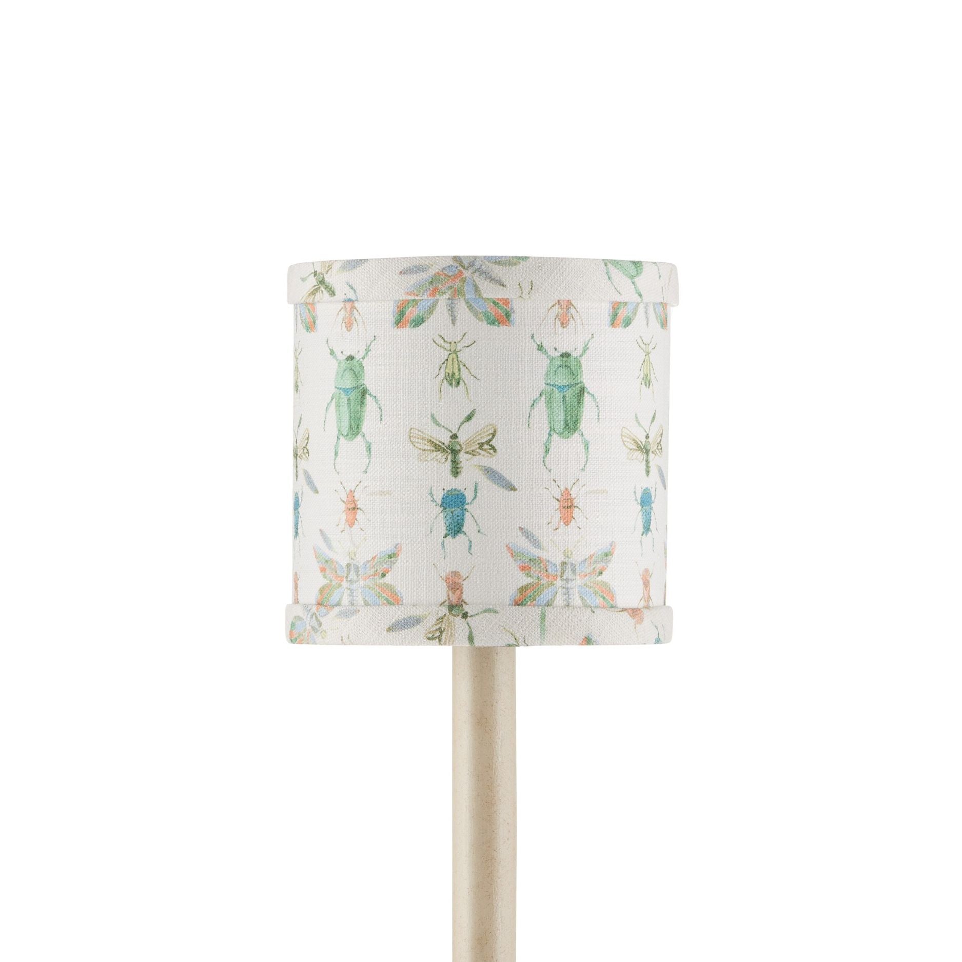 Currey and Company - 0900-0061 - Chandelier Shade - Bug Parade Drum Chandelier Shade - Ivory / Green / Yellow / Blue / Orange