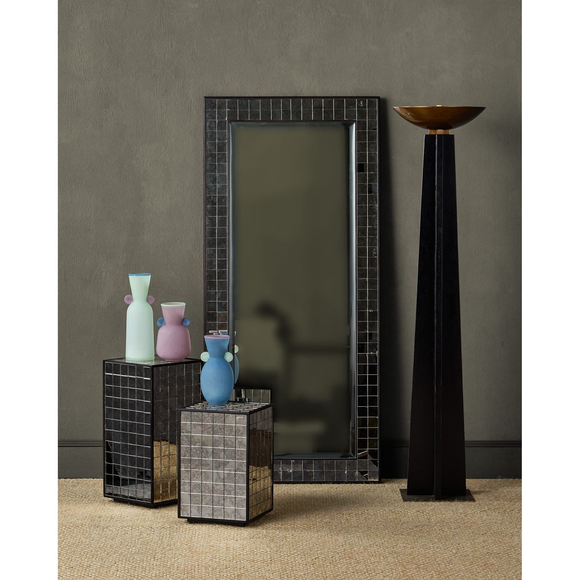 Currey and Company - 1000-0167 - Mirror - Mosaico - Ebony / Antique Mirror