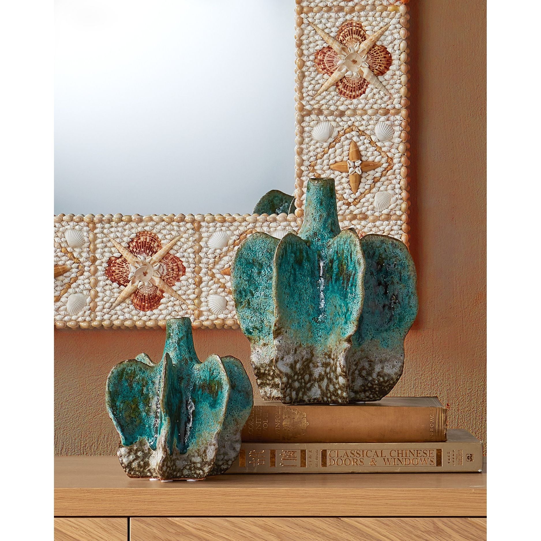 Currey and Company - 1000-0169 - Miroir - Miroir rectangulaire Junonia - Naturel