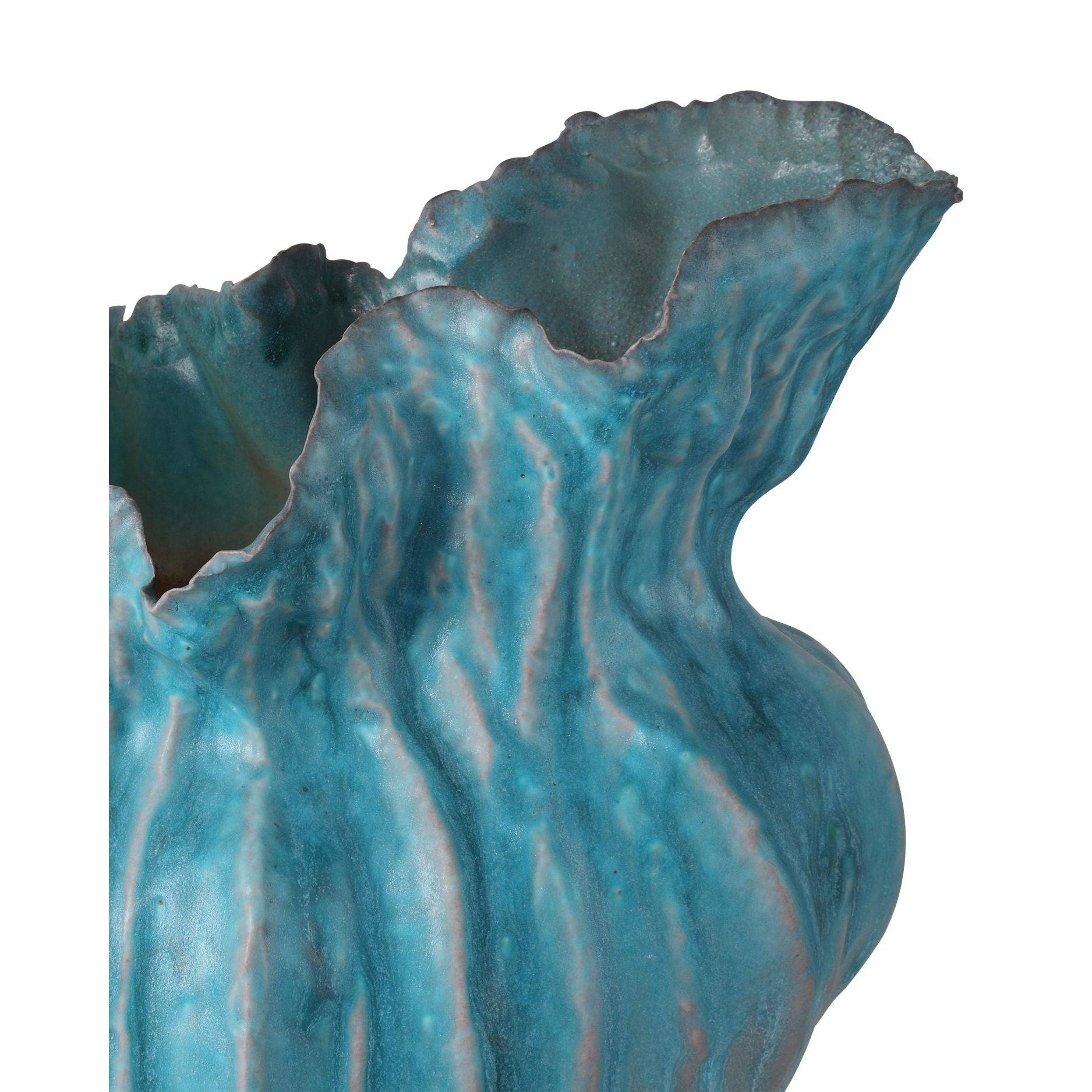 Currey and Company - 1200-0981 - Vase - Vase Flying Silk bleu - Bleu