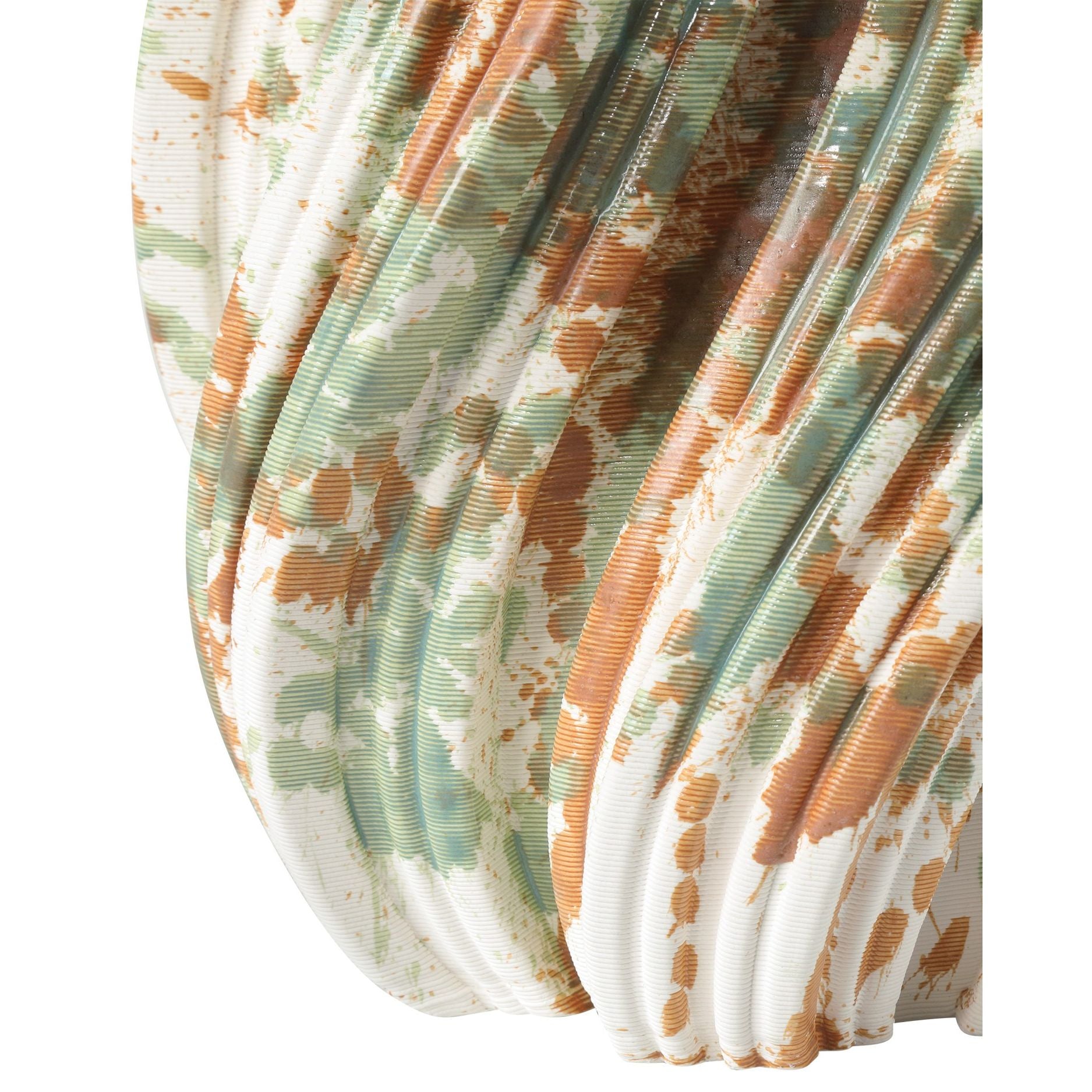 Currey and Company - 1200-0986 - Vase - Camouflage - Vert / Marron / Blanc cassé