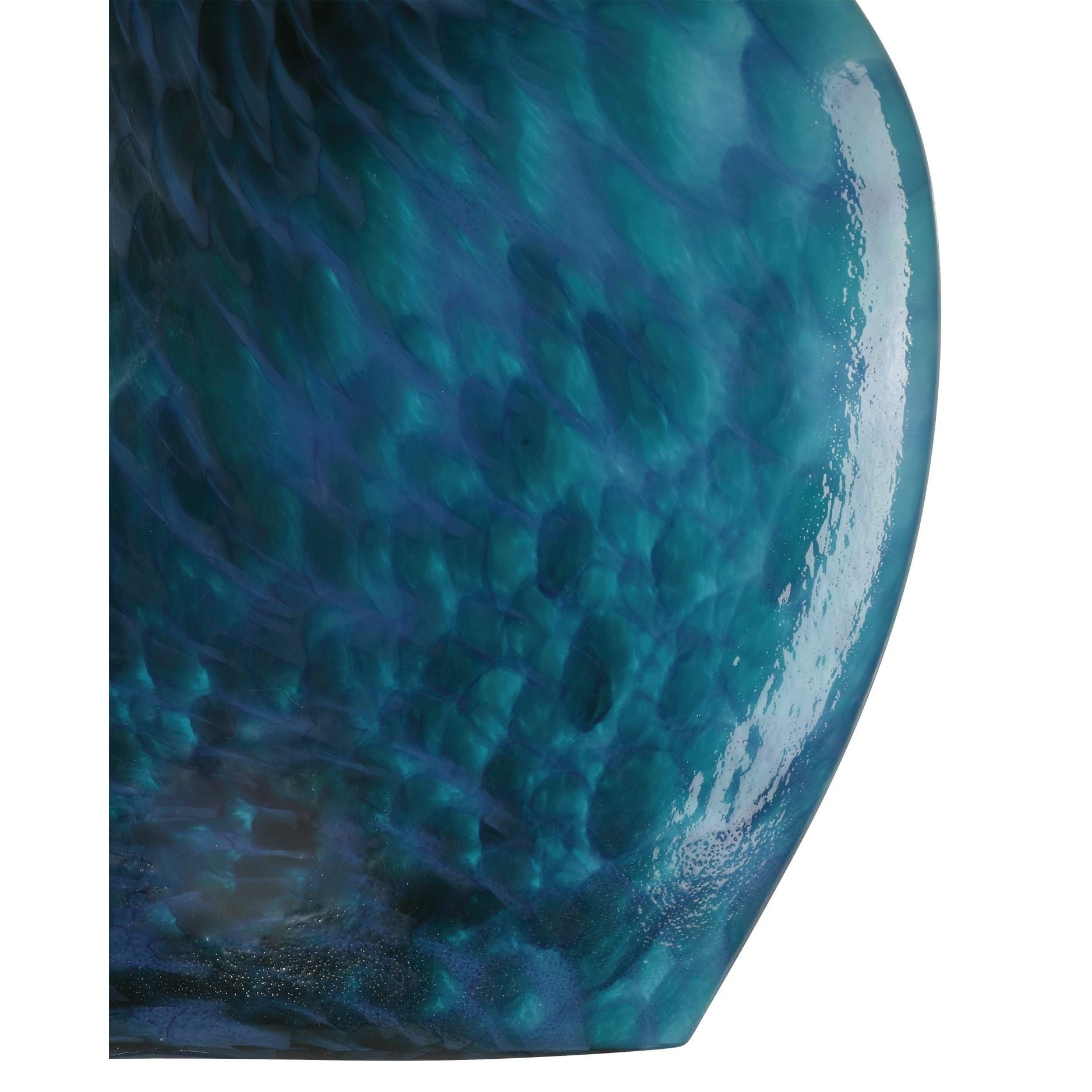 Currey and Company - 1200-1012 - Vase - Vase Pavonini - Bleu