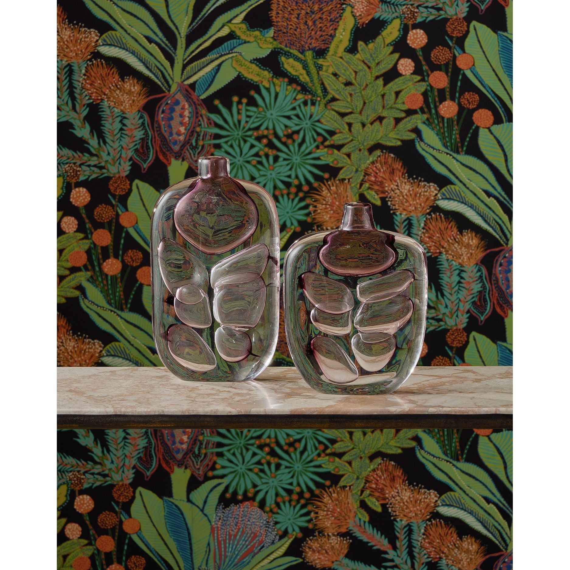 Currey and Company - 1200-1016 - Vase - Vicolino - Transparent / Violet