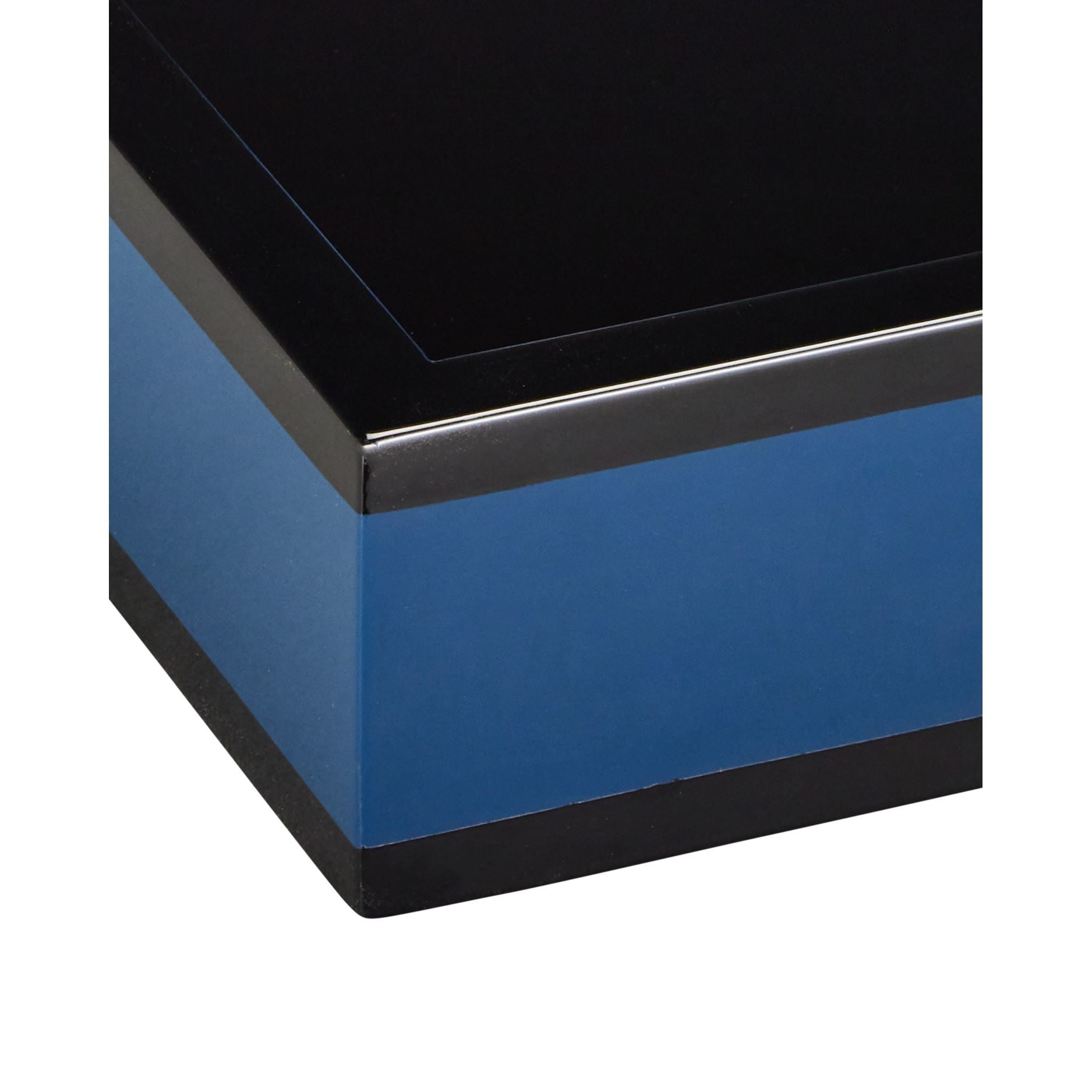 Currey and Company - 1200-1018 - Ensemble de 2 plateaux - Laque - Bleu marine / Noir