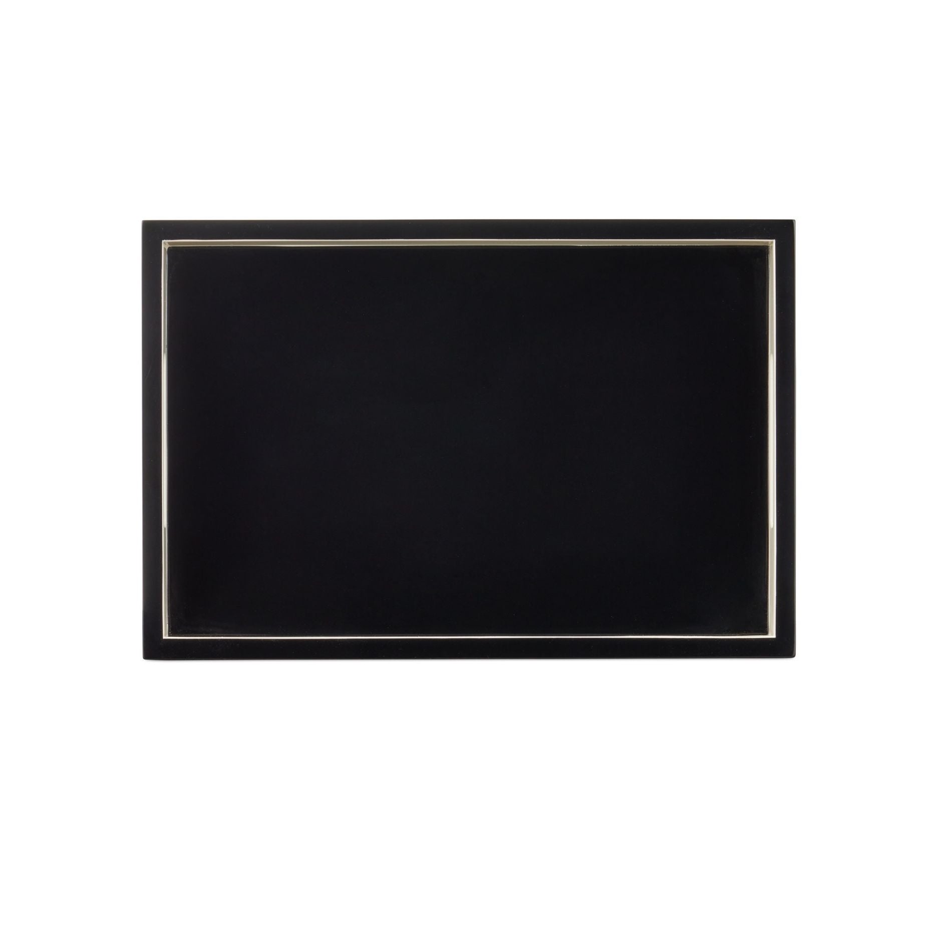 Currey and Company - 1200-1019 - Ensemble de 2 plateaux - Laque - Ivoire / Noir