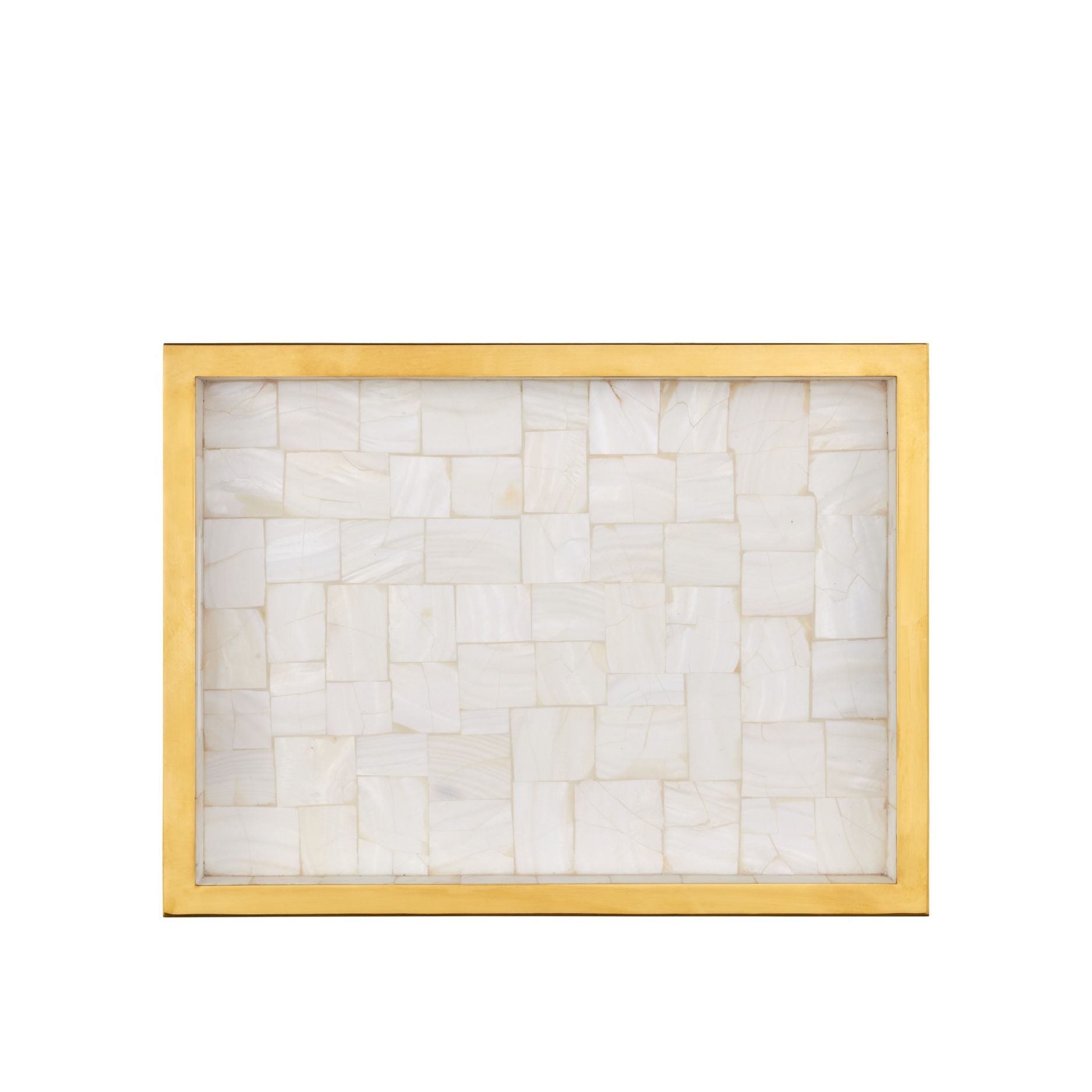 Currey and Company - 1200-1021 - Ensemble de 2 plateaux - Casey - Naturel / Laiton