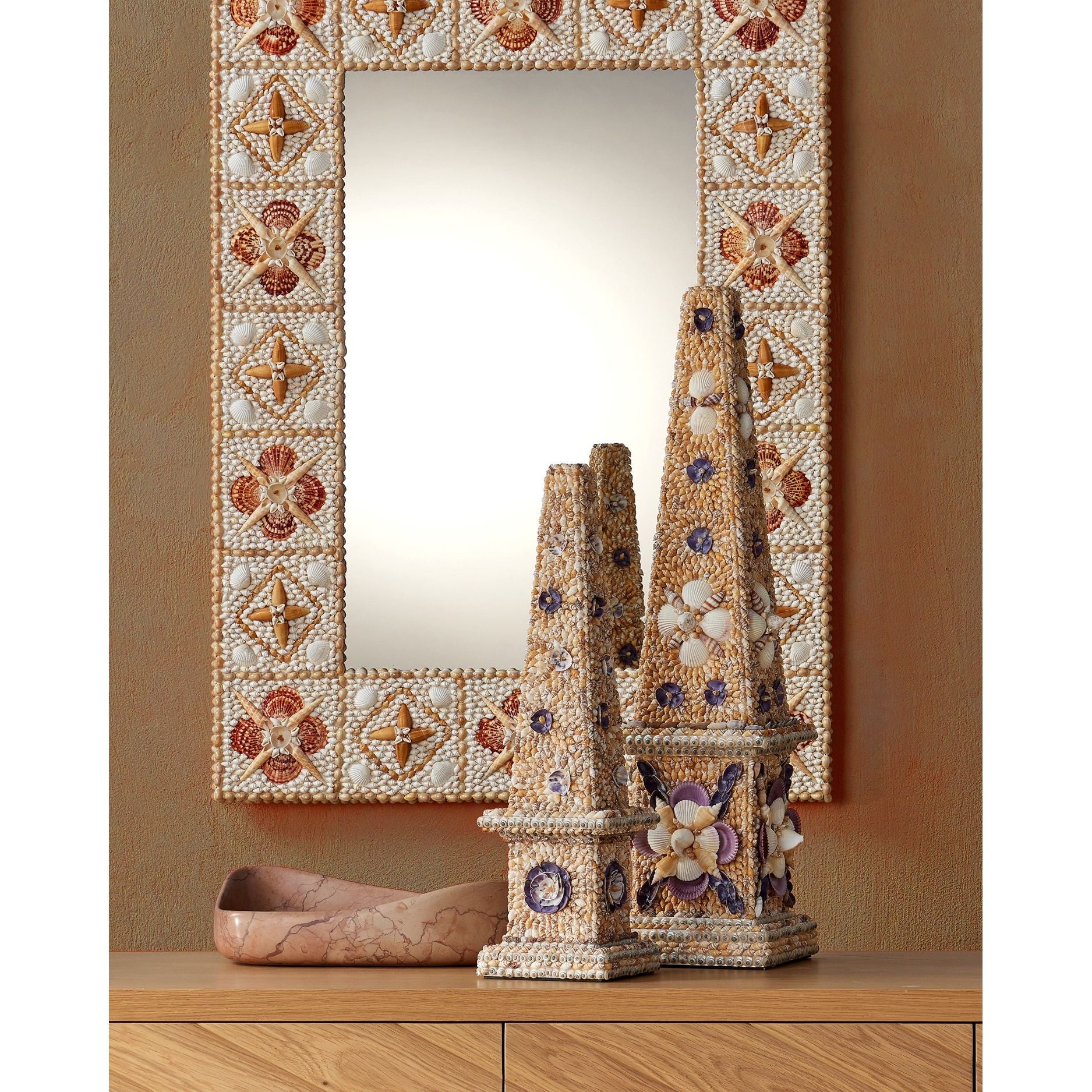 Currey and Company - 1200-1042 - Obélisque - Coquillage - Naturel