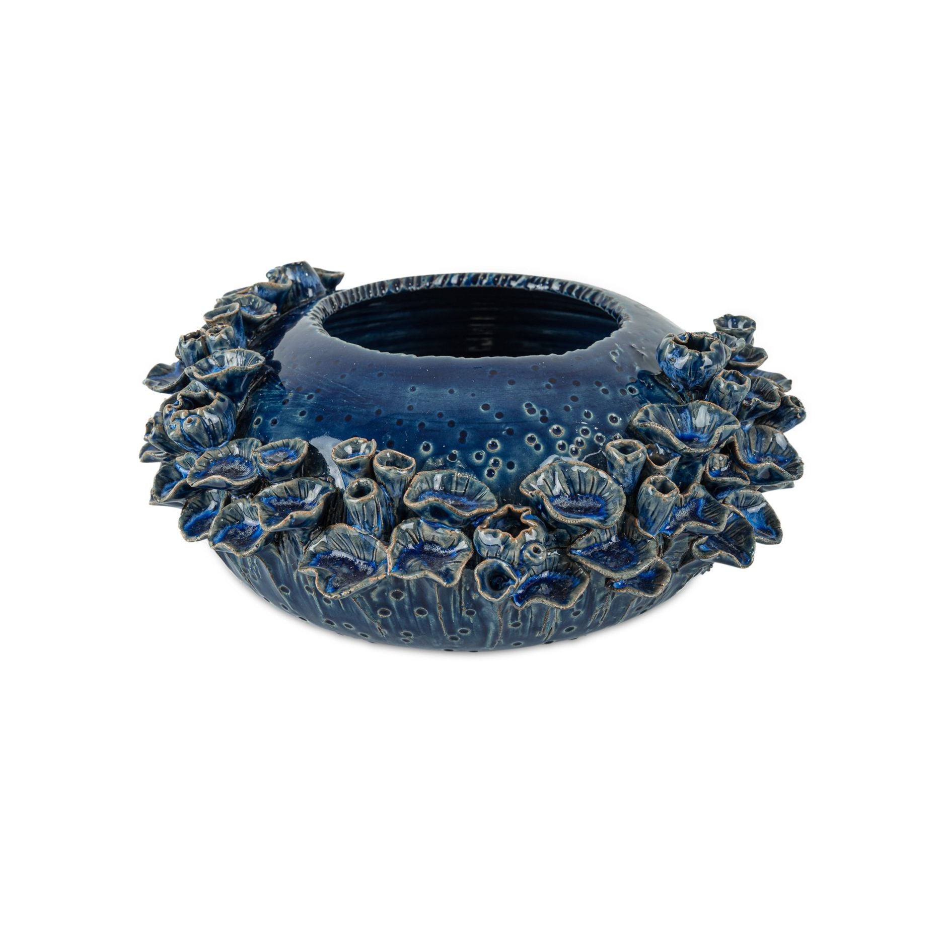 Currey and Company - 1200-1047 - Bowl - Sunken - Reactive Dark Blue