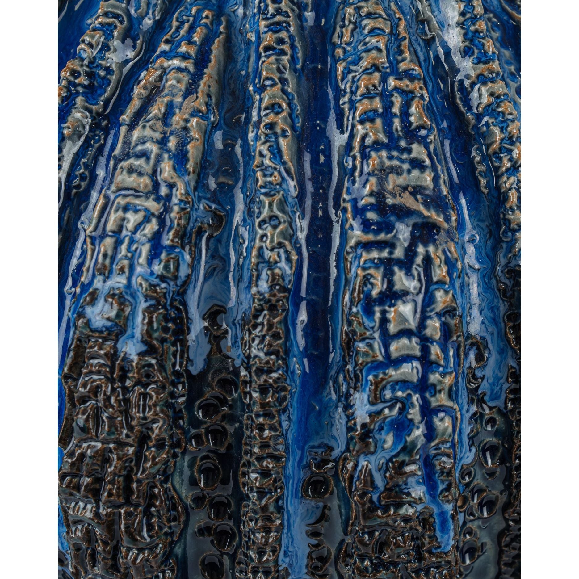 Currey and Company - 1200-1048 - Vase - Folios Vase - Reactive Dark Blue