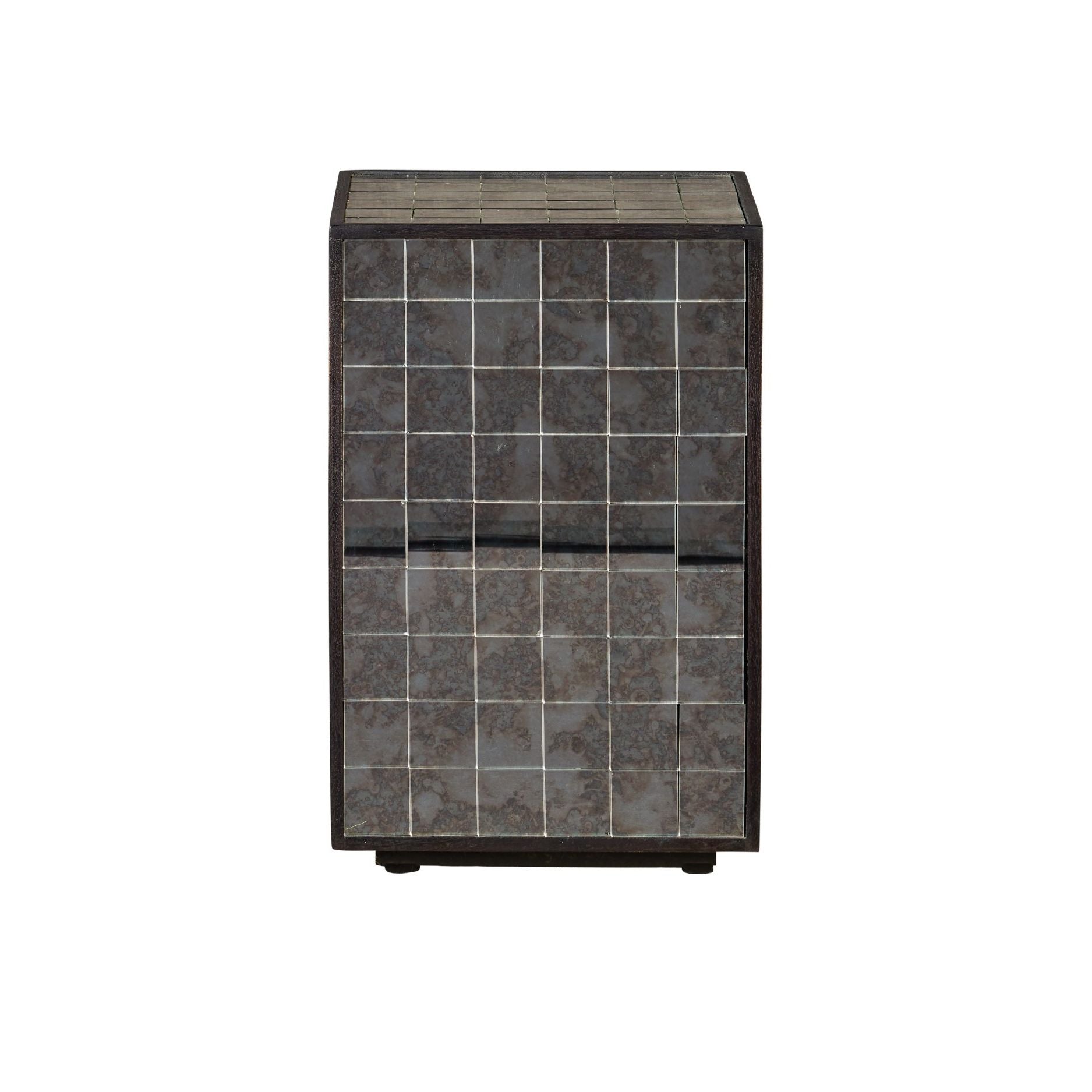 Currey and Company - 3000-0328 - Table d'appoint - Mosaico - Ébène / Miroir antique