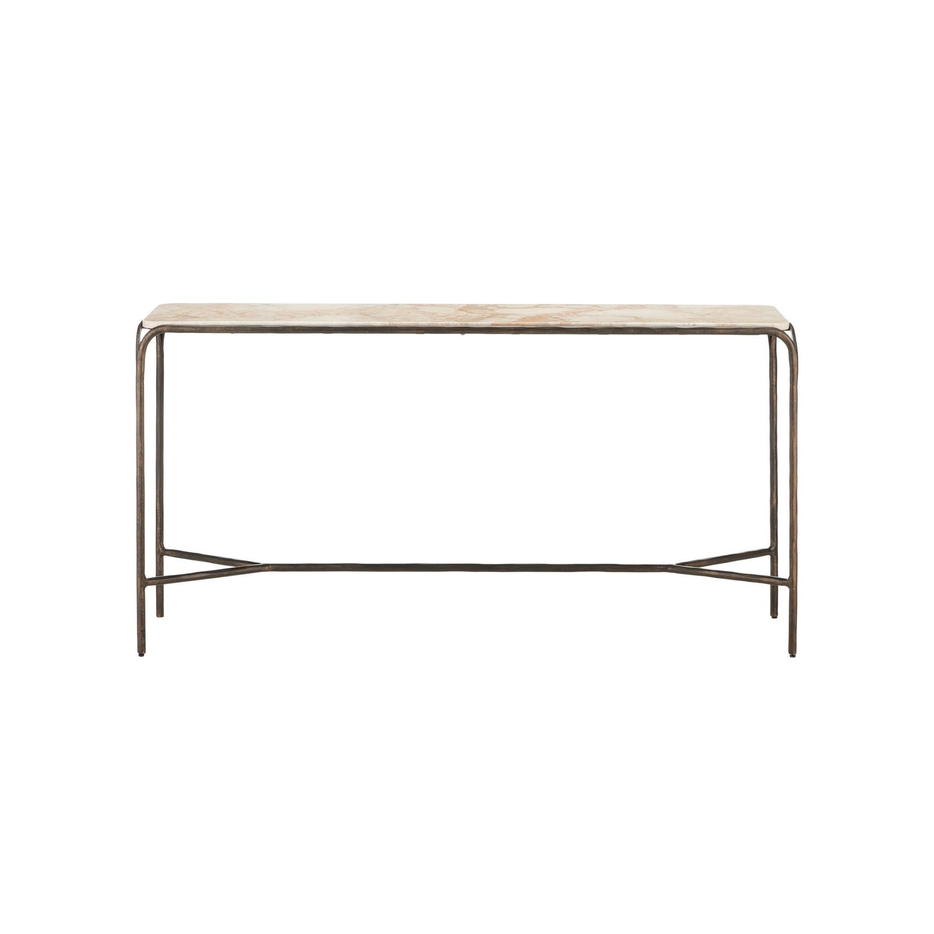 Currey and Company - 4000-0219 - Console Table - Crema - Natural / Bronze
