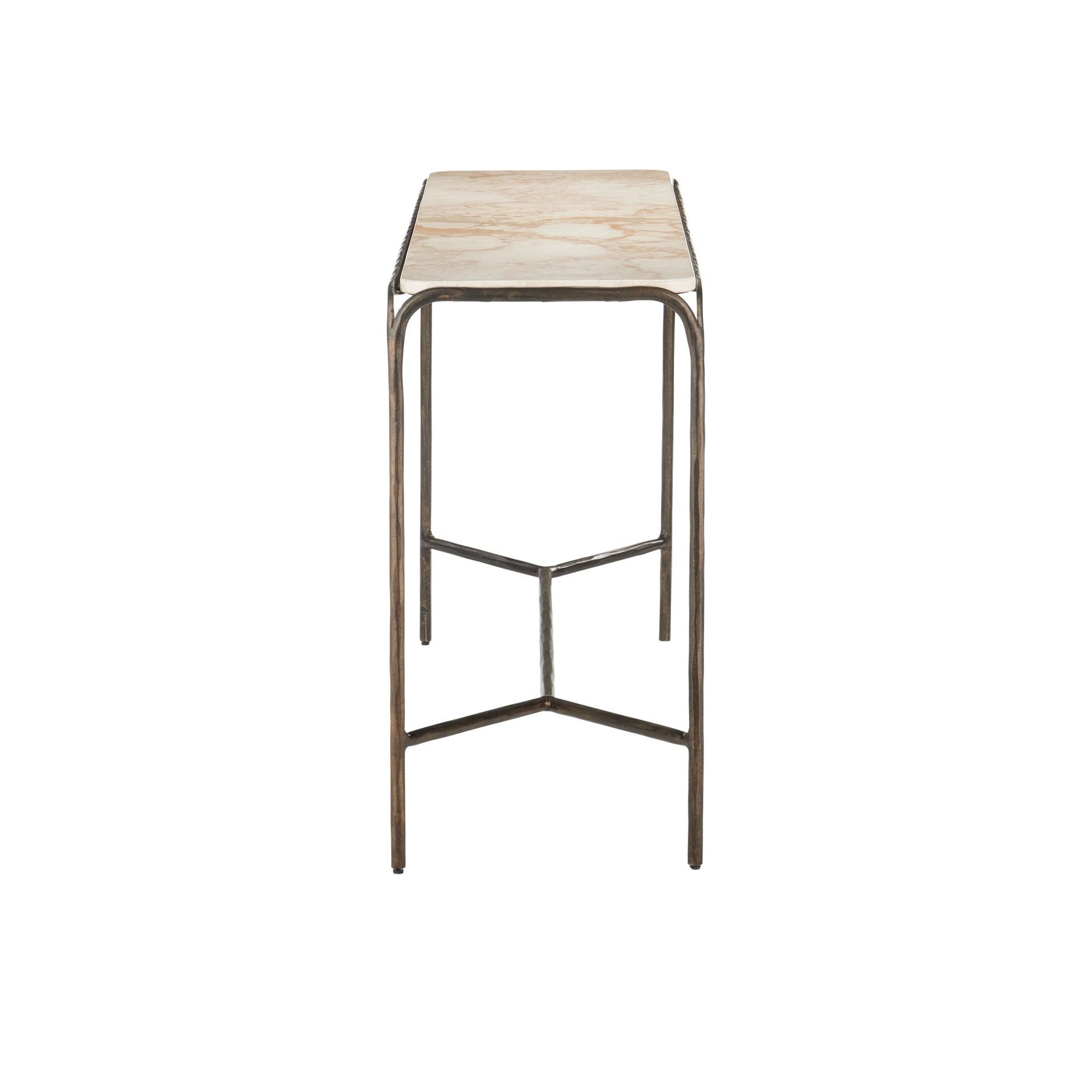 Currey and Company - 4000-0219 - Console Table - Crema - Natural / Bronze