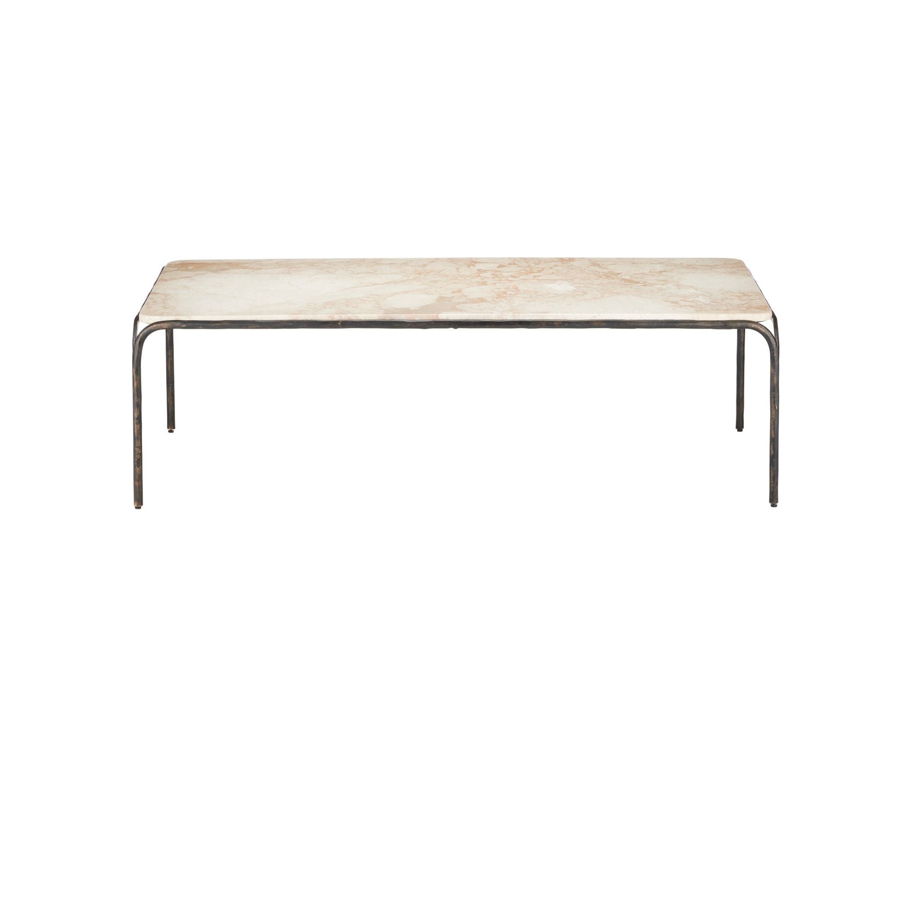 Currey and Company - 4000-0220 - Table basse - Crema - Naturel / Bronze