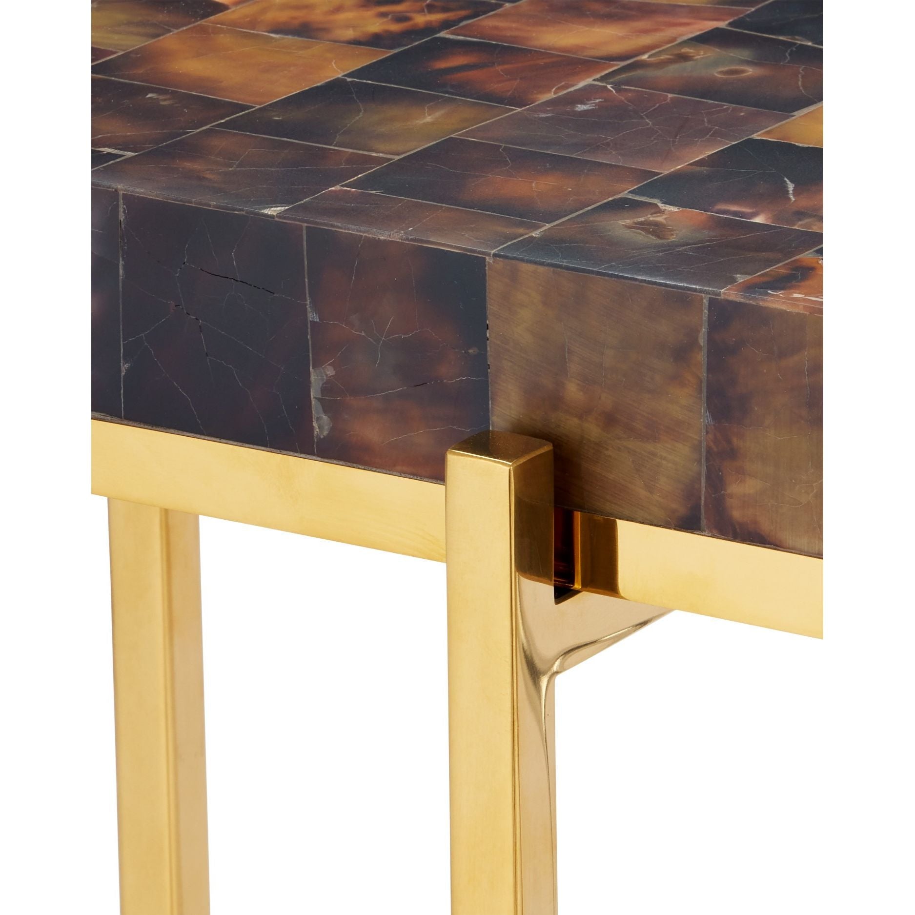 Currey and Company - 4000-0226 - Table d'appoint - Casey - Naturel / Laiton
