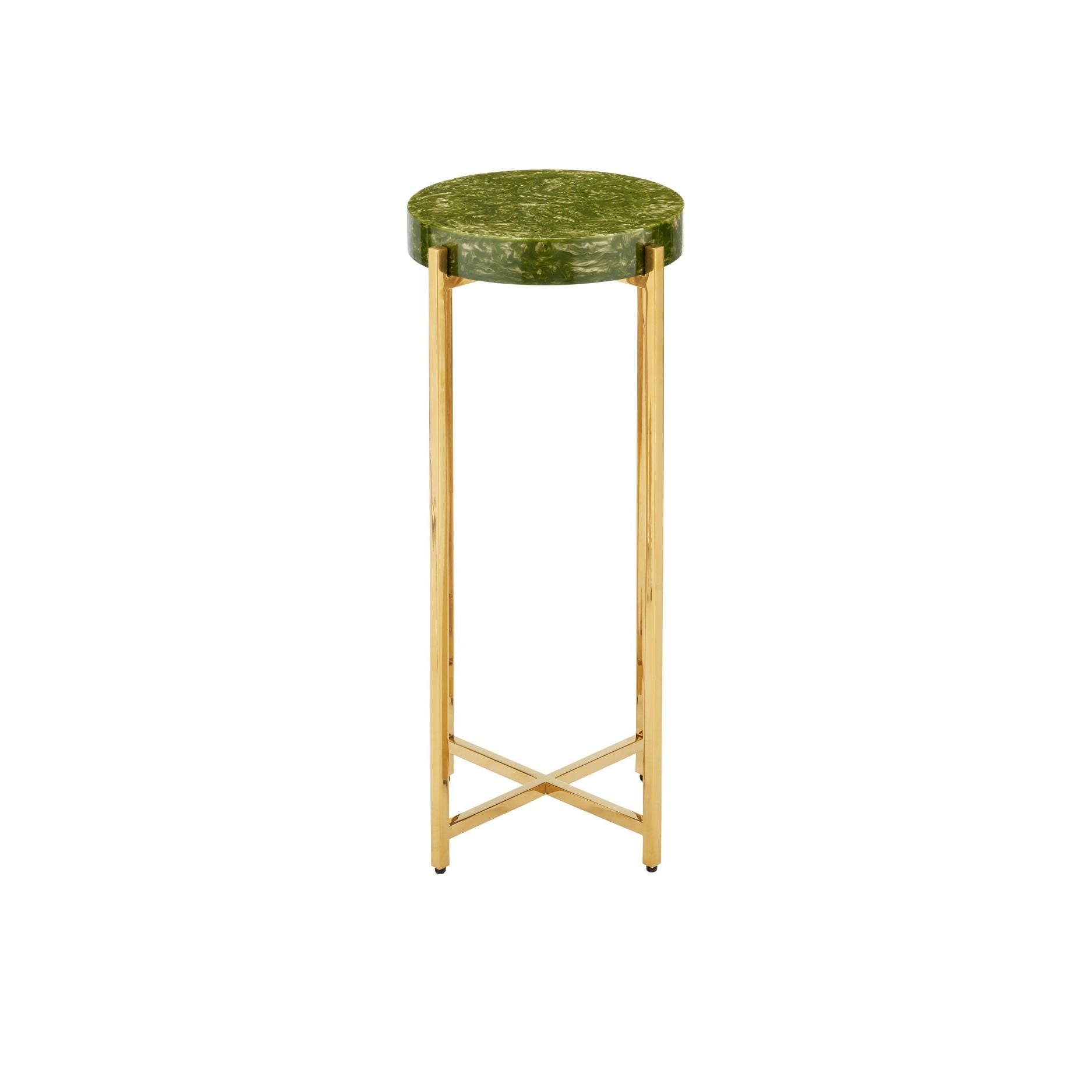Currey and Company - 4000-0228 - Table à boissons - Rina - Vert / Laiton