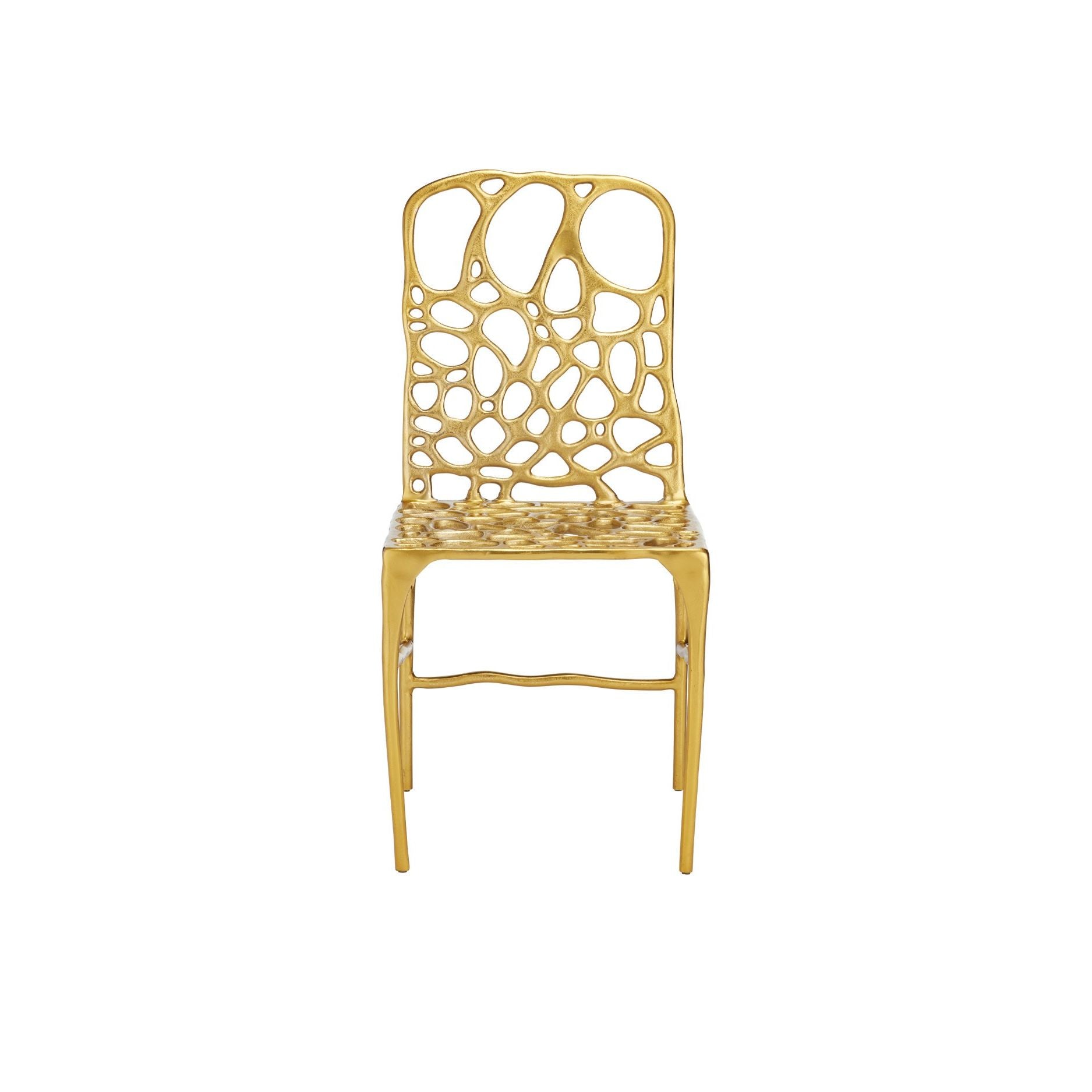 Currey and Company - 4000-0231 - Side Chair - Honeycomb - Gold