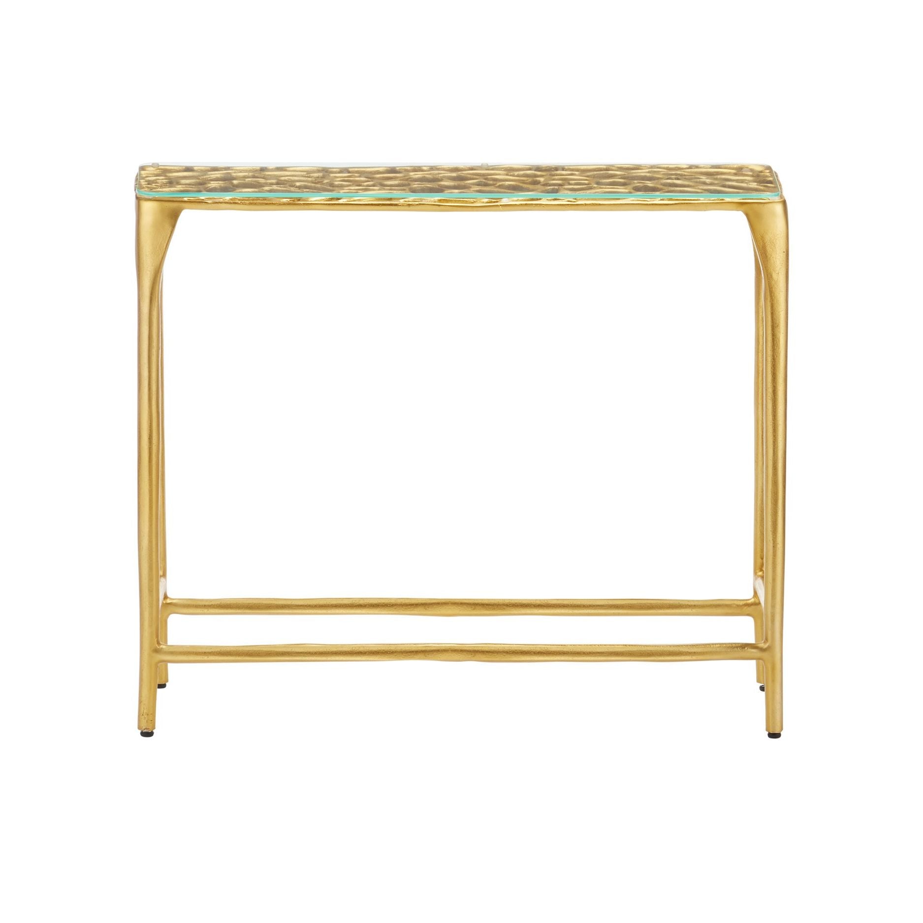 Currey and Company - 4000-0232 - Console - Nid d'abeille - Or / Transparent