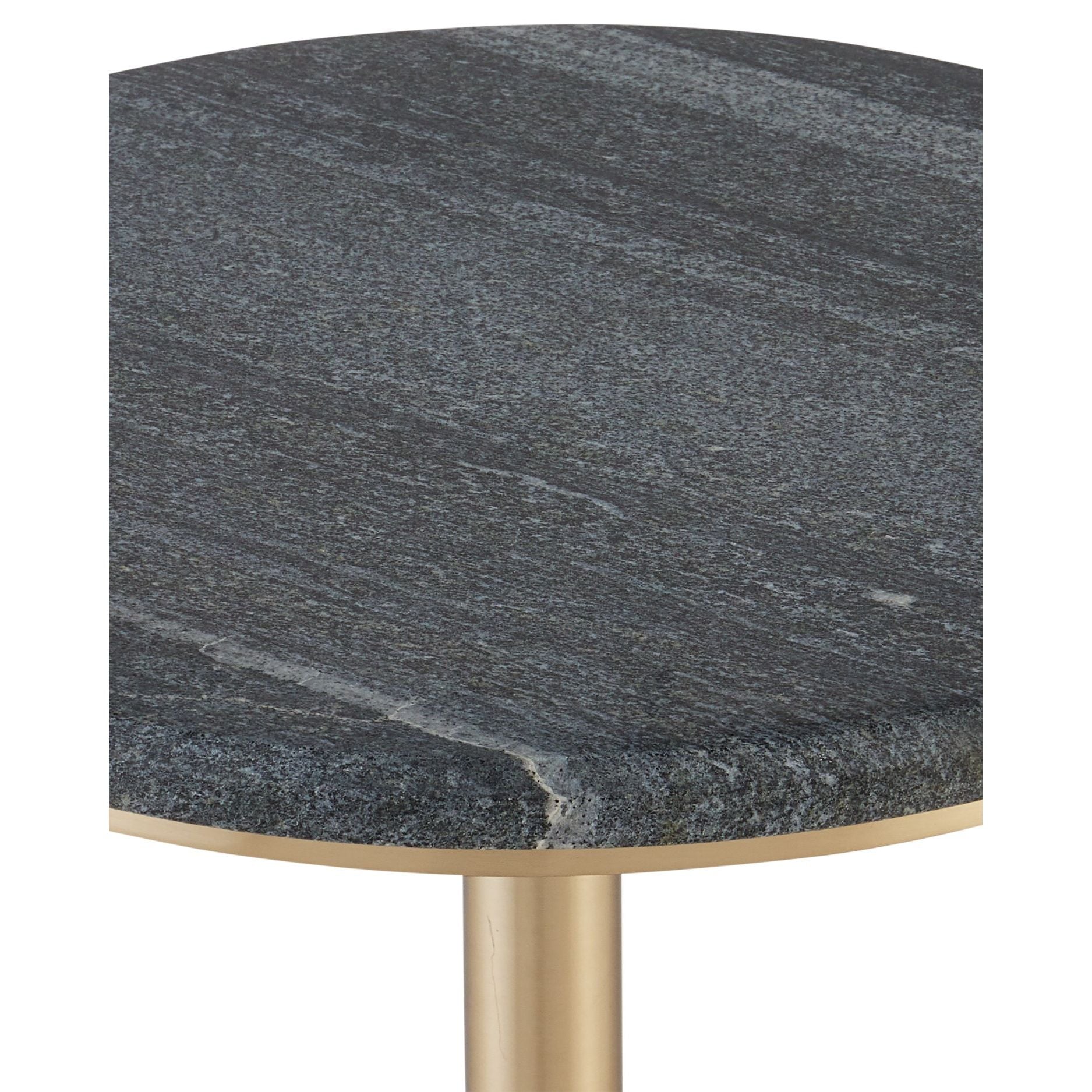 Currey and Company - 4000-0241 - Accent Table - Miles - Natural / Polished Brass
