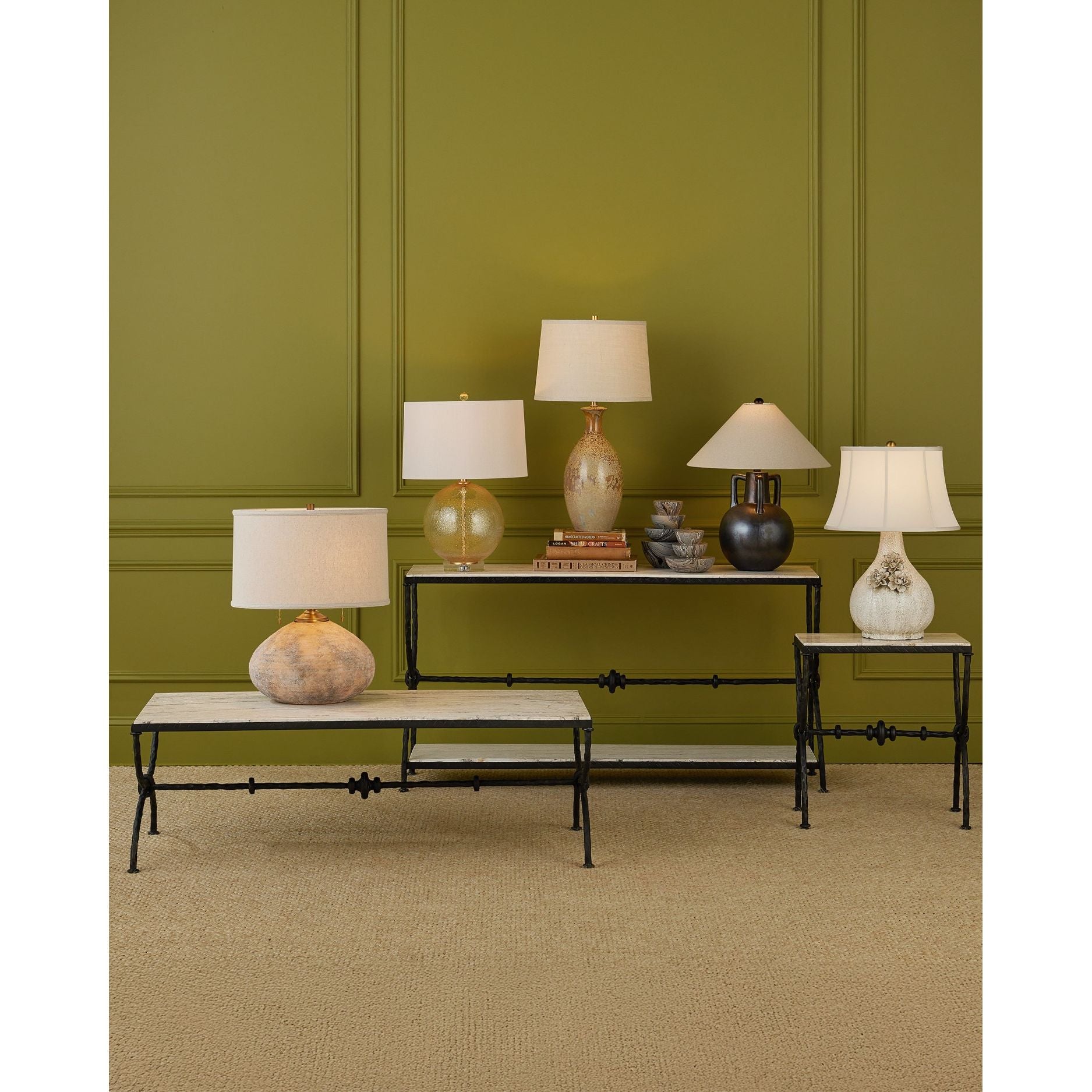 Currey and Company - 4000-0245 - Console - Agora - Bronze naturel/rustique