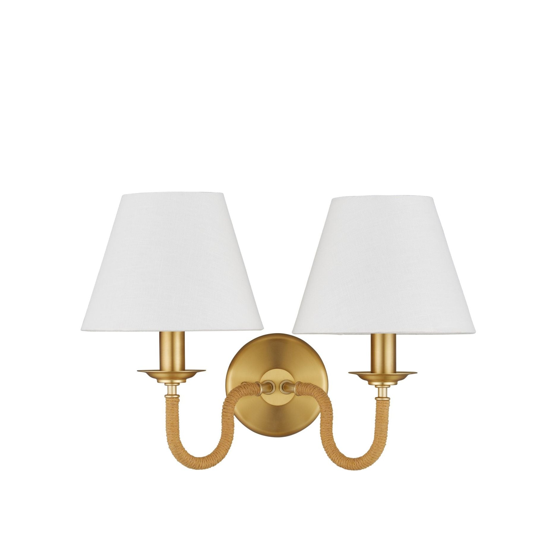 Currey and Company - 5000-0274 - Deux lumières Murale - Adala Brass Murale - Laiton naturel / brossé