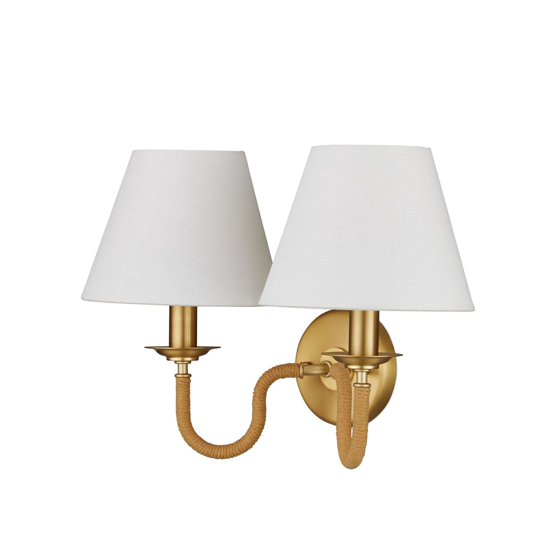 Currey and Company - 5000-0274 - Deux lumières Murale - Adala Brass Murale - Laiton naturel / brossé