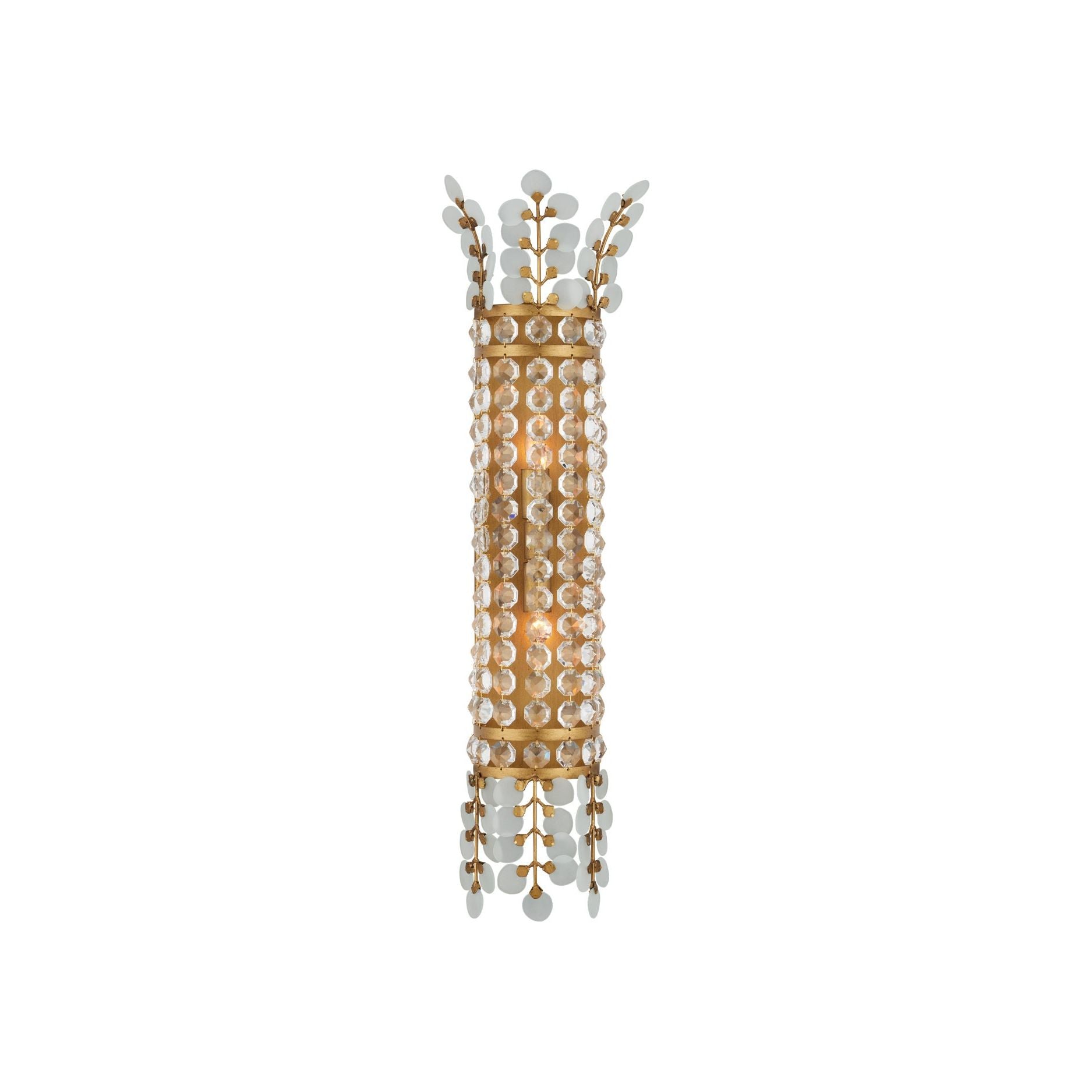 Currey and Company - 5000-0283 - Deux lumières Murale - Bradshaw - Dépoli / Transparent / Laiton