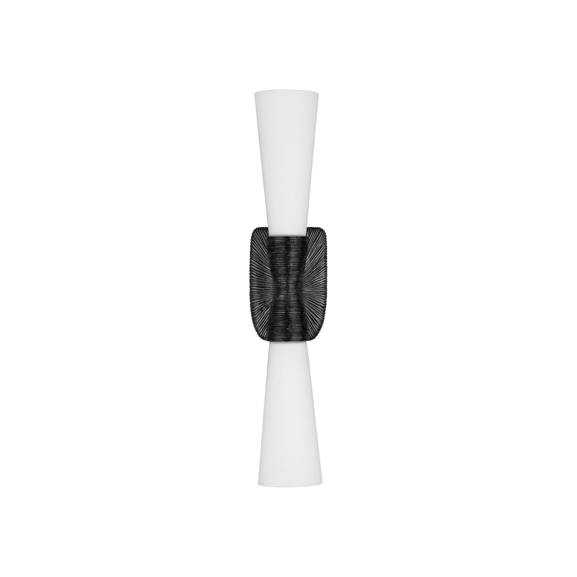 Currey and Company - 5800-0066 - Deux lumières Murale - Burrows - Blanc opaque / Bronze huilé