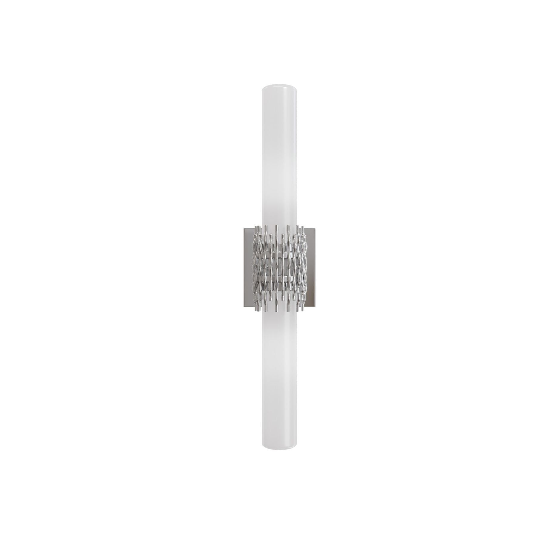 Currey and Company - 5800-0070 - Deux lumières Murale - Brietta - Blanc opaque / Nickel poli