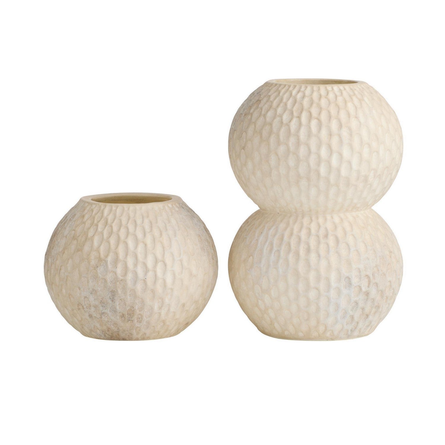 Arteriors - AVS13 - Vases, lot de 2 - Kayli - Coquille d'œuf