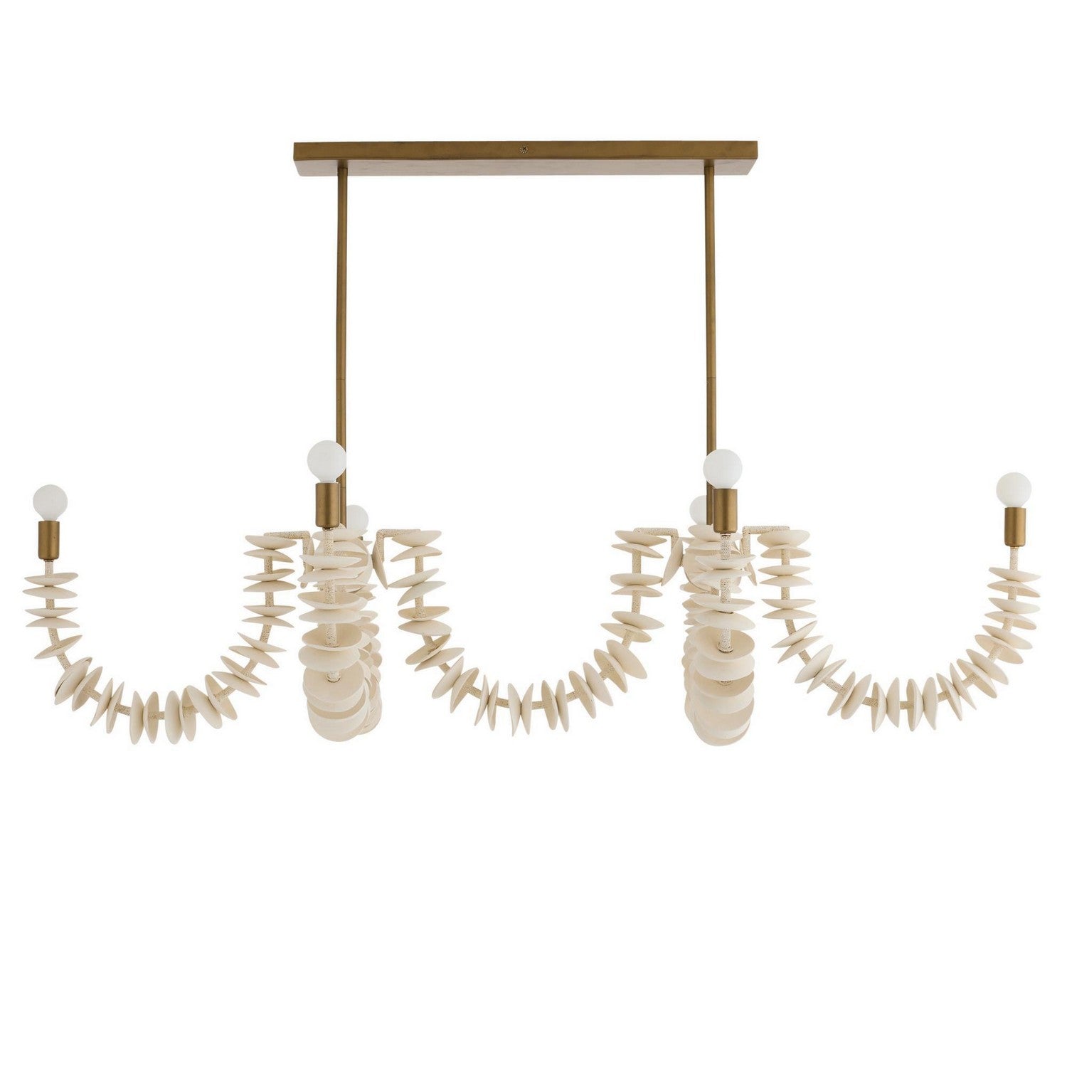Arteriors - DLS16 - Huit lumières linéaires Suspendu - Kalama - Ivoire