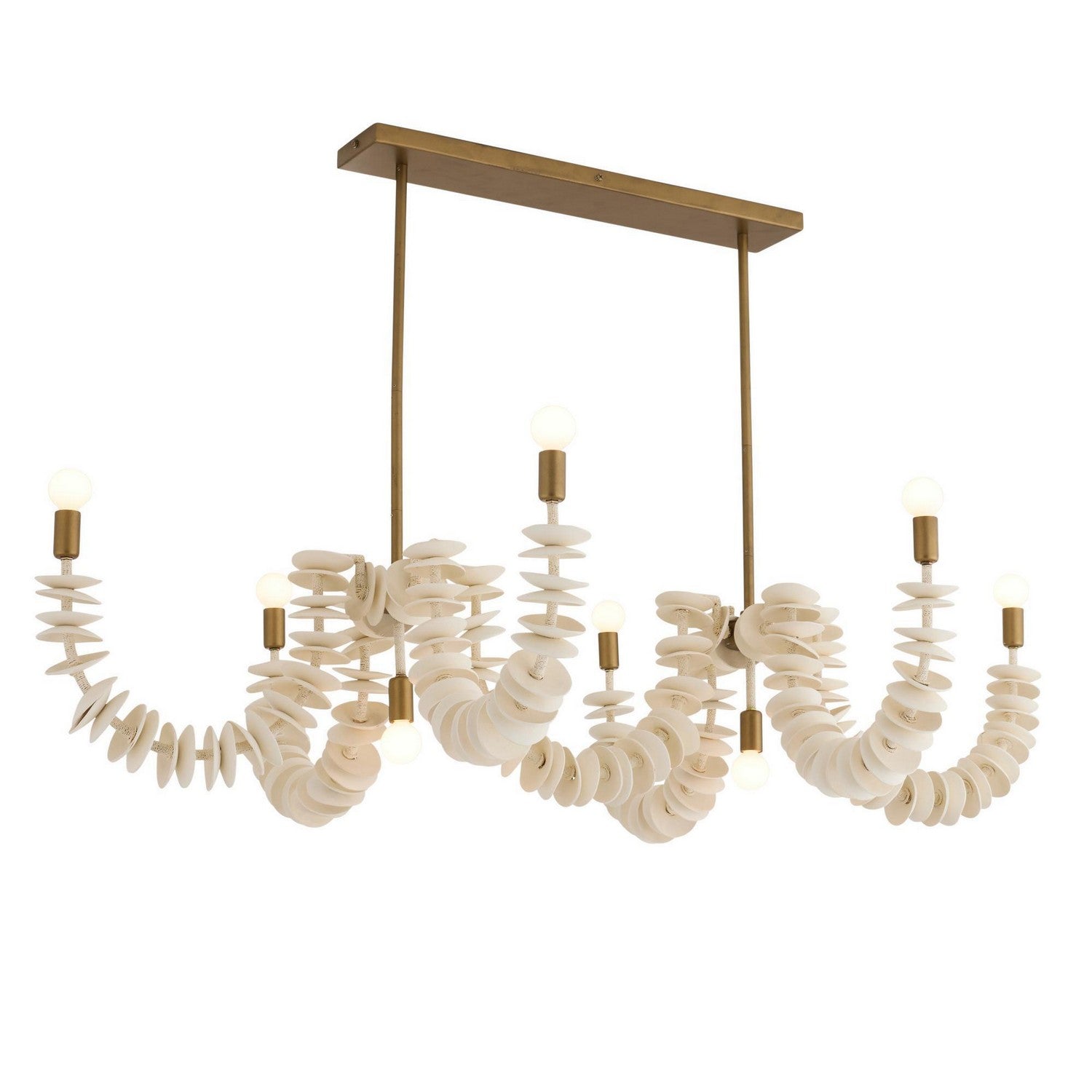 Arteriors - DLS16 - Huit lumières linéaires Suspendu - Kalama - Ivoire