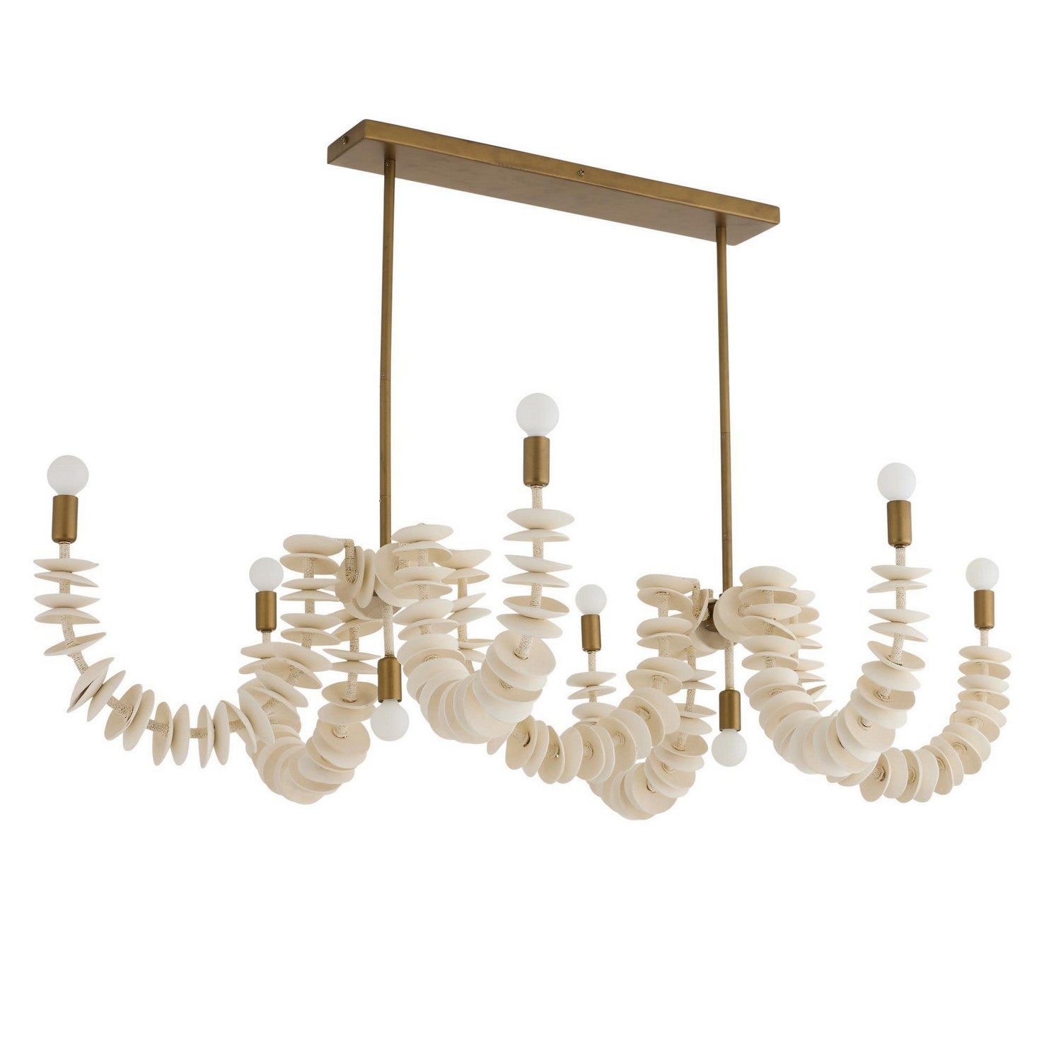 Arteriors - DLS16 - Huit lumières linéaires Suspendu - Kalama - Ivoire