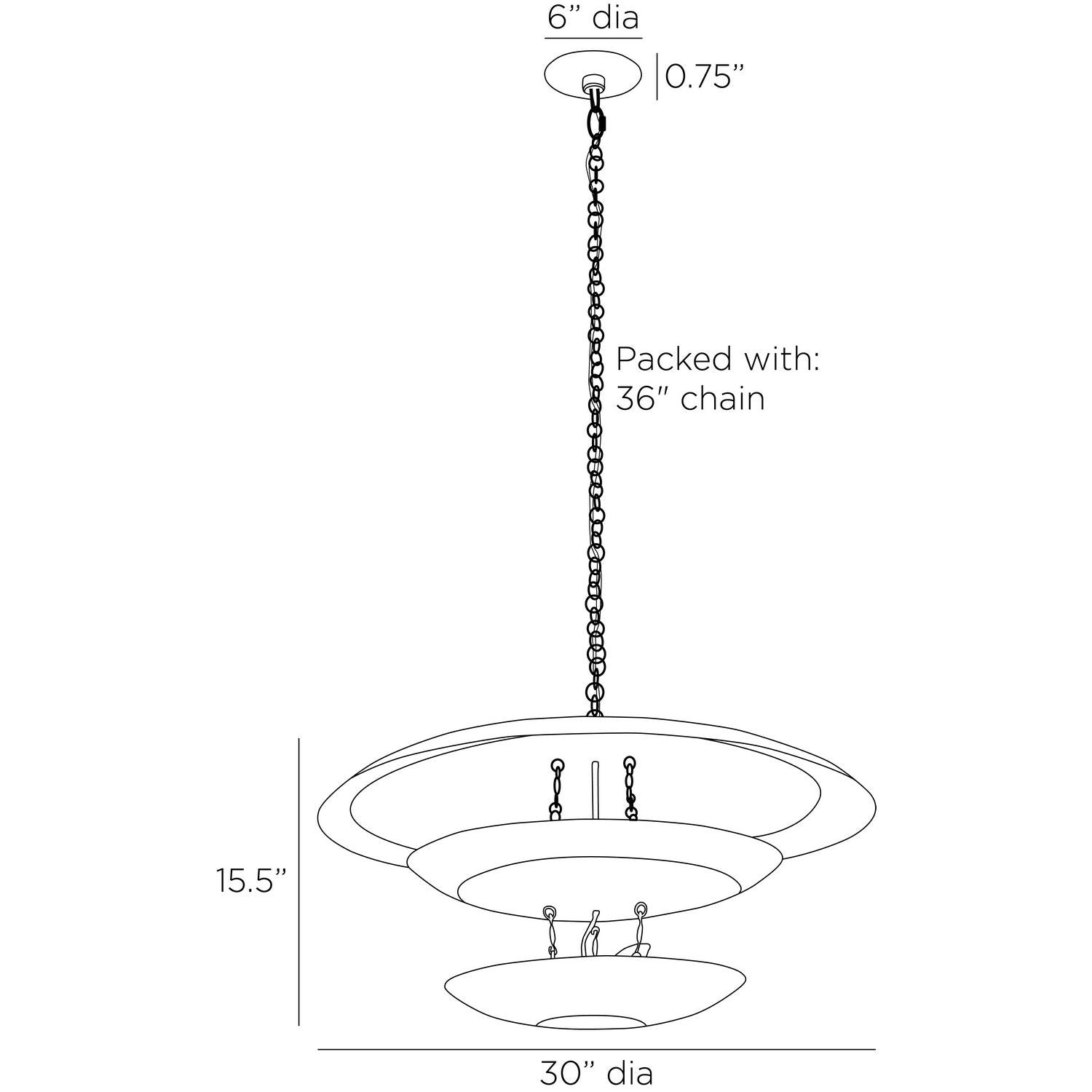 Arteriors - DMI25 - Six Light Chandelier - Florko - Blackened Iron