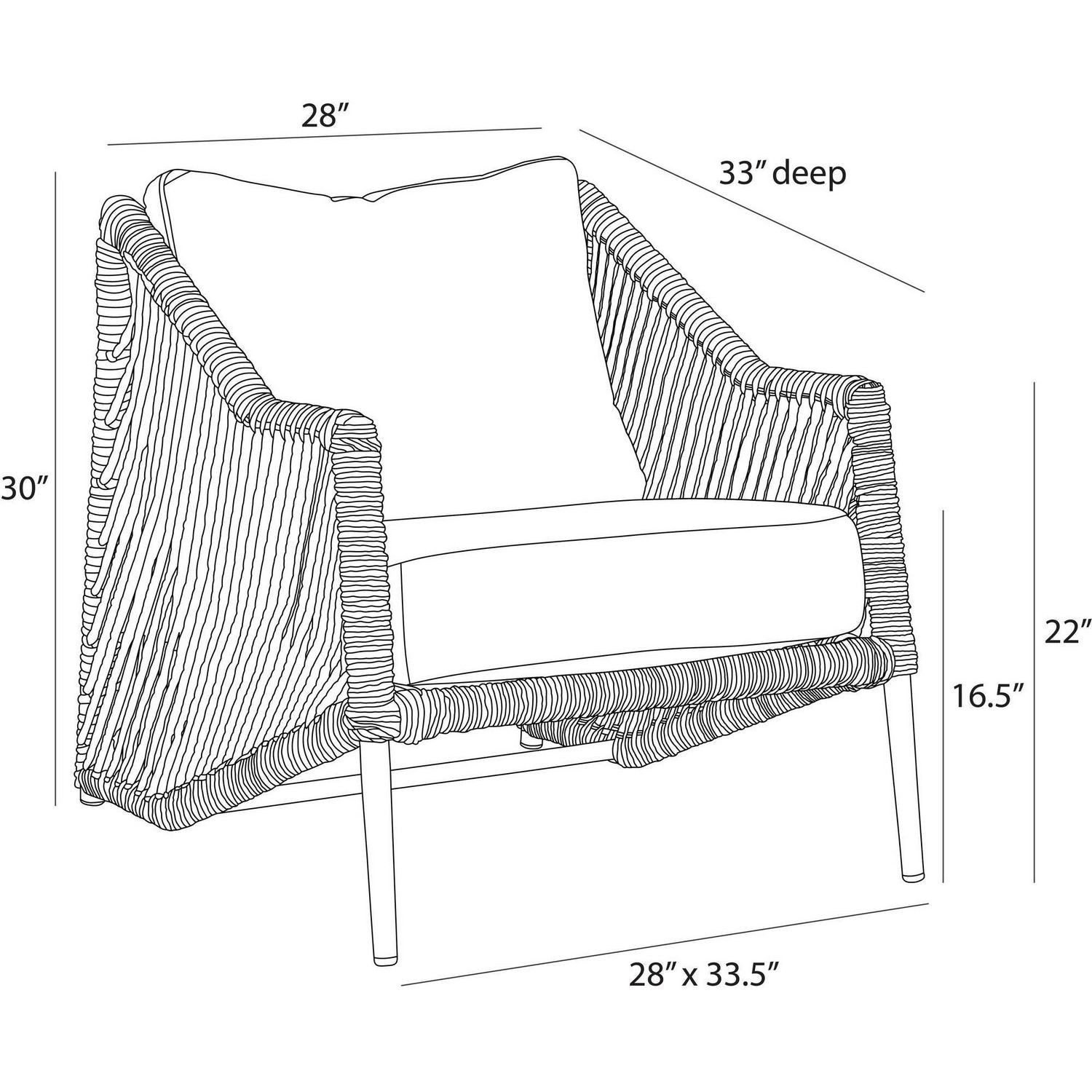 Arteriors - FRS23 - Chaise d'extérieur - Kiki - Perle