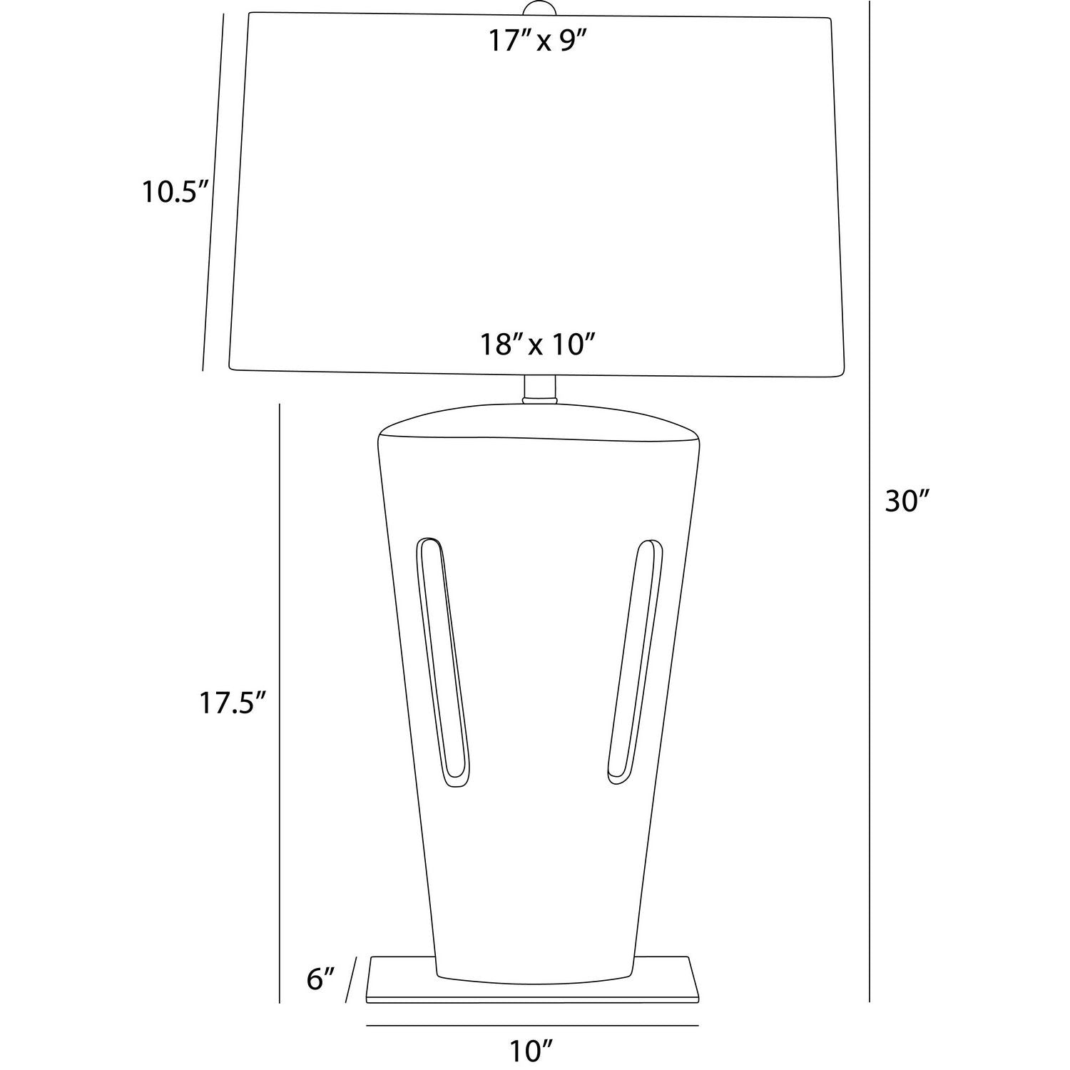 Arteriors - PTS20-517 - Une lumière Lampe de table - Islande - Réactivité du littoral