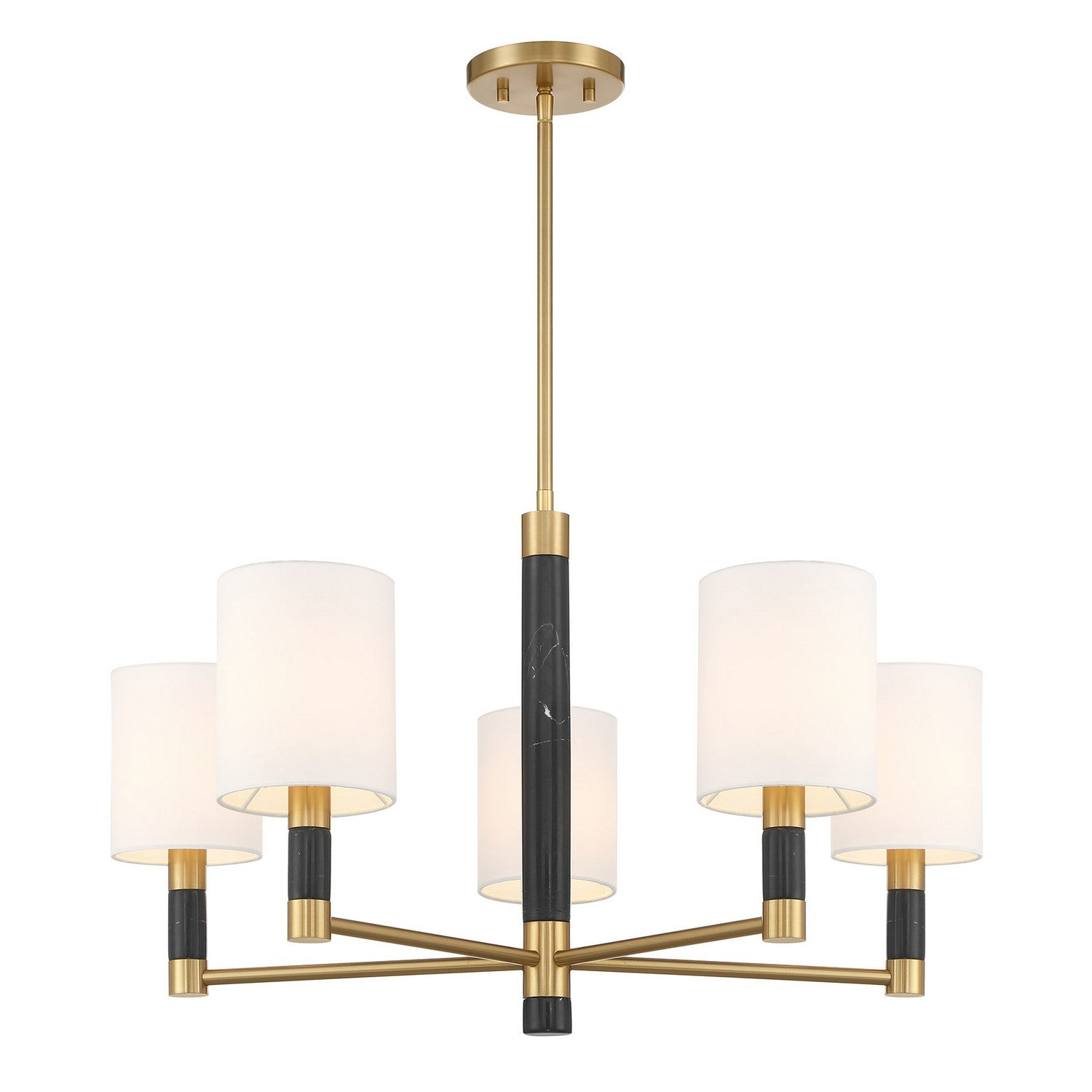 Savoy House - 1-4606-5-322 - Five Light Chandelier - Conrad - Warm Brass