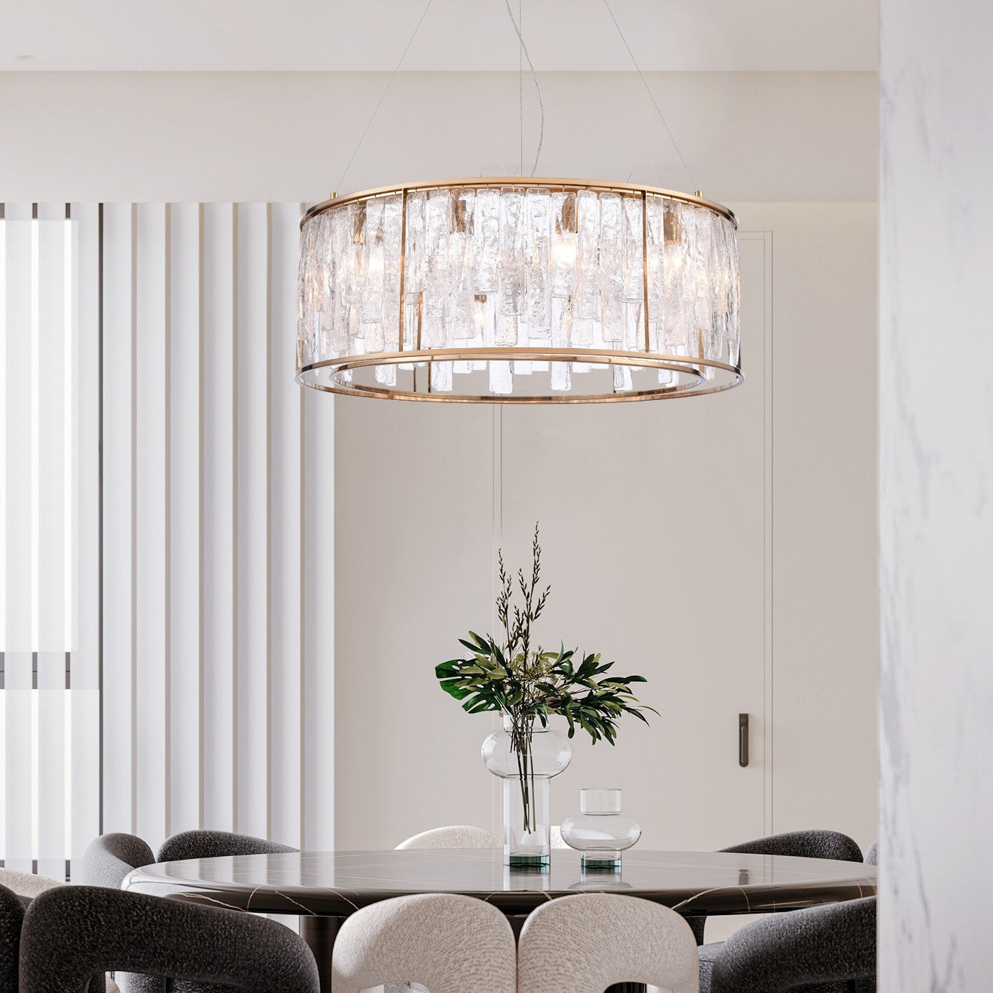 Arabela Lighting - 85171-12 - 12 Light Pendant - Boundaries - Lacquered Gold