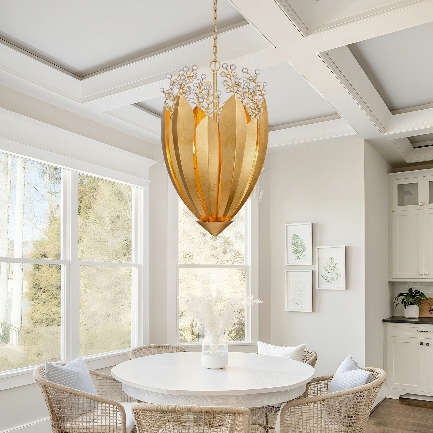 Arabela Lighting - 85131-6 - Six Light Chandelier - Callista - Antique Gold Leaf
