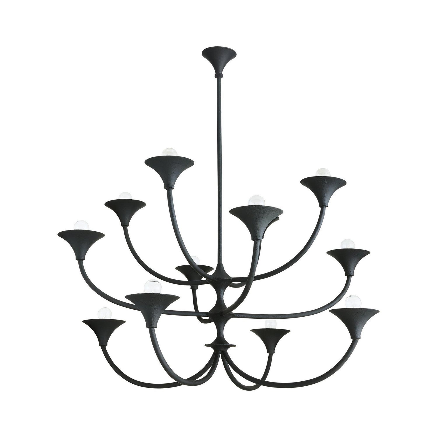 Arteriors - DLI09 - 12 Lumière Suspendu - Larkin - Gesso noir